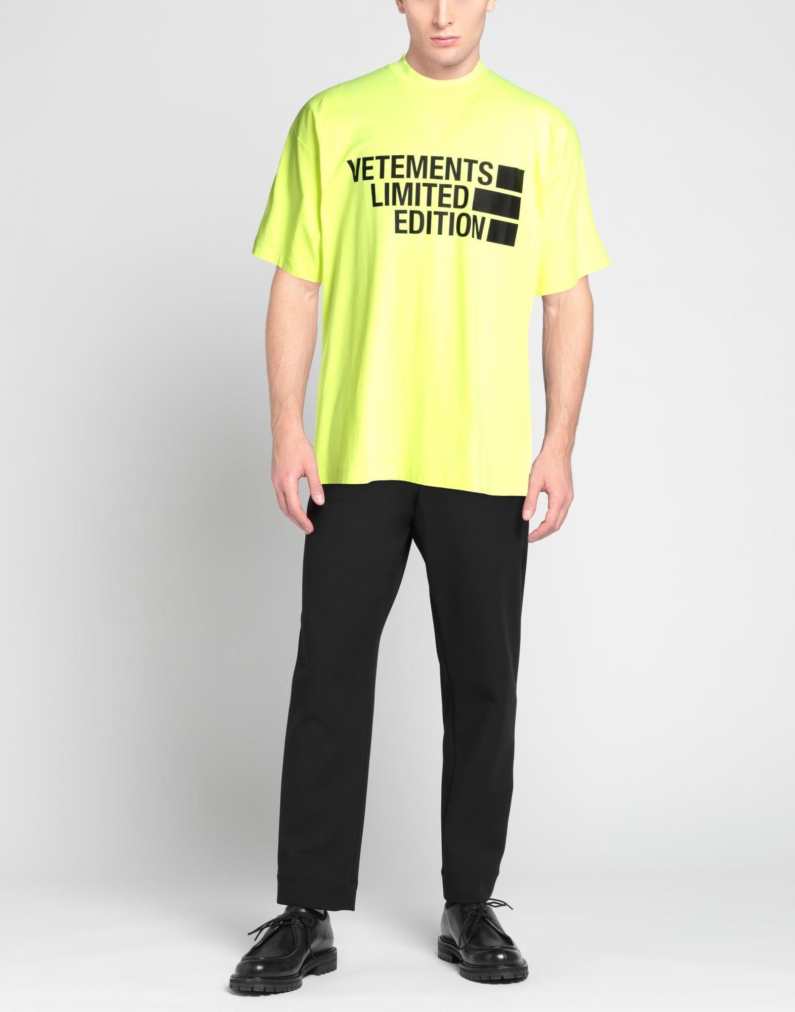 Vetements yellow t shirt 2025