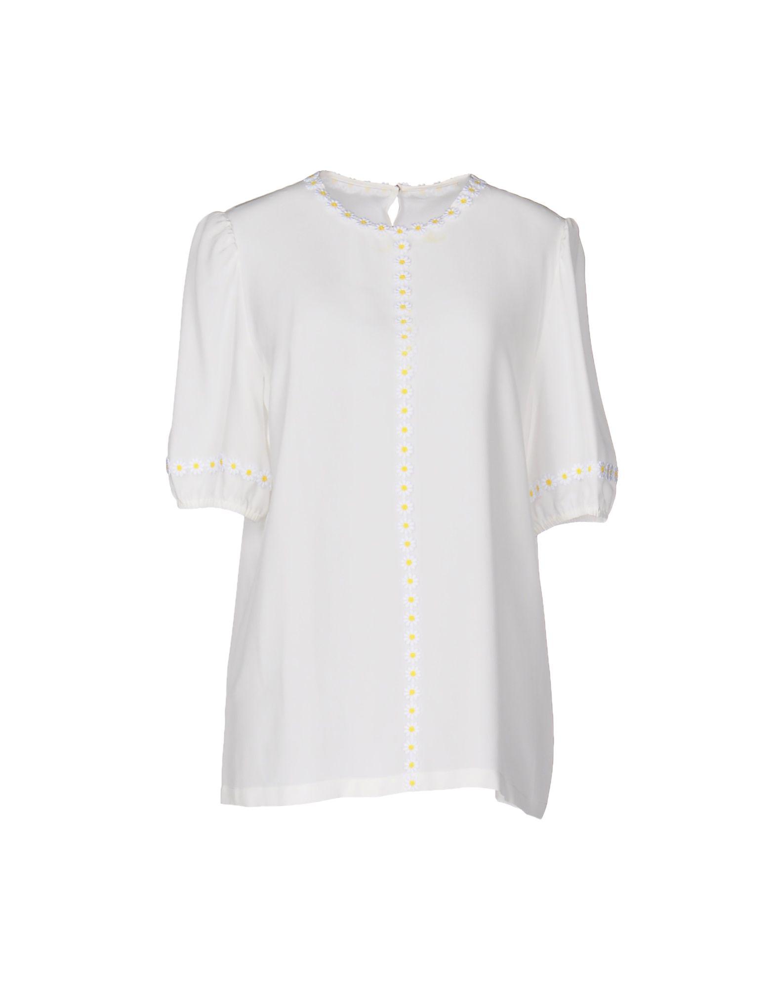 Dolce & Gabbana Silk Blouse in White - Lyst