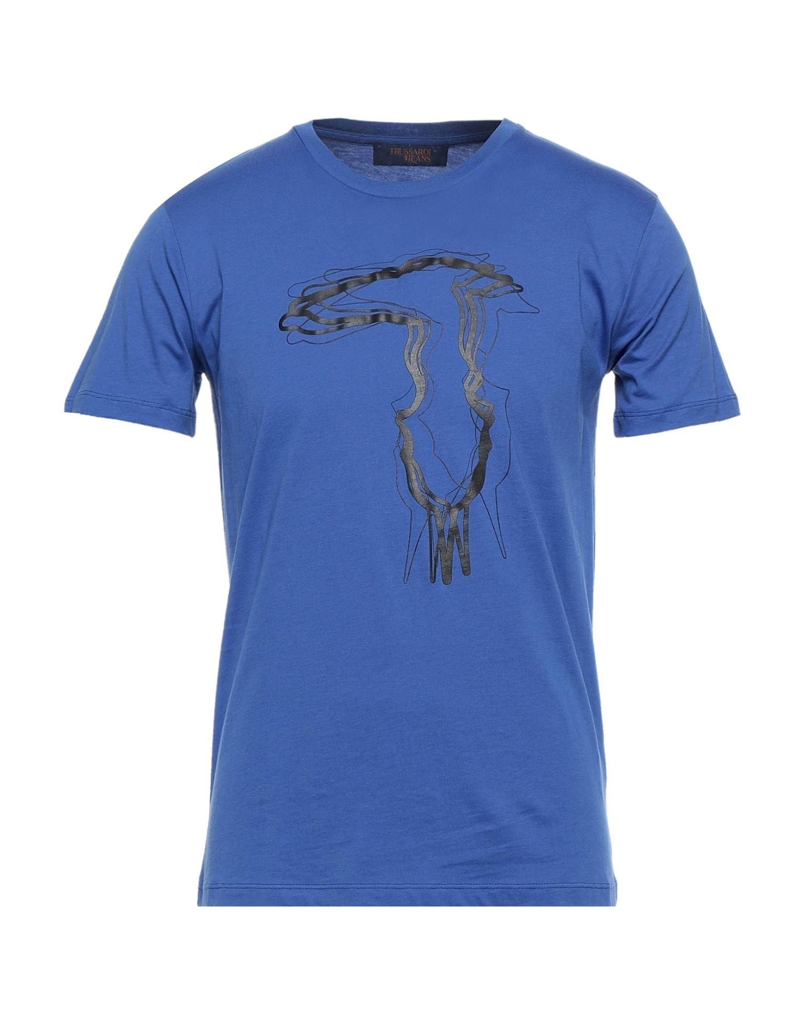 Trussardi Cotton T-shirt in Blue for Men - Lyst