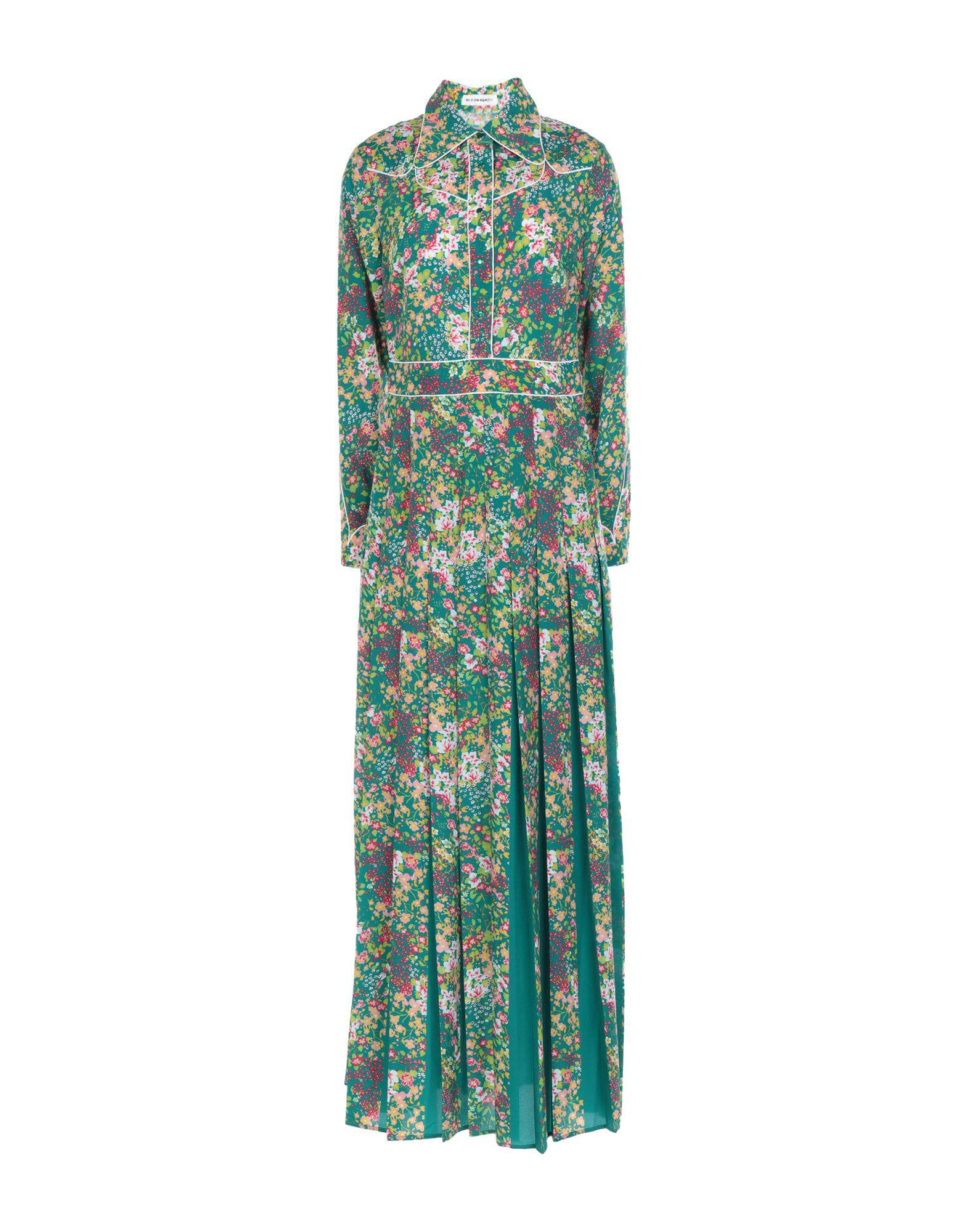 Silvian Heach Synthetic Long Dress in Green - Lyst