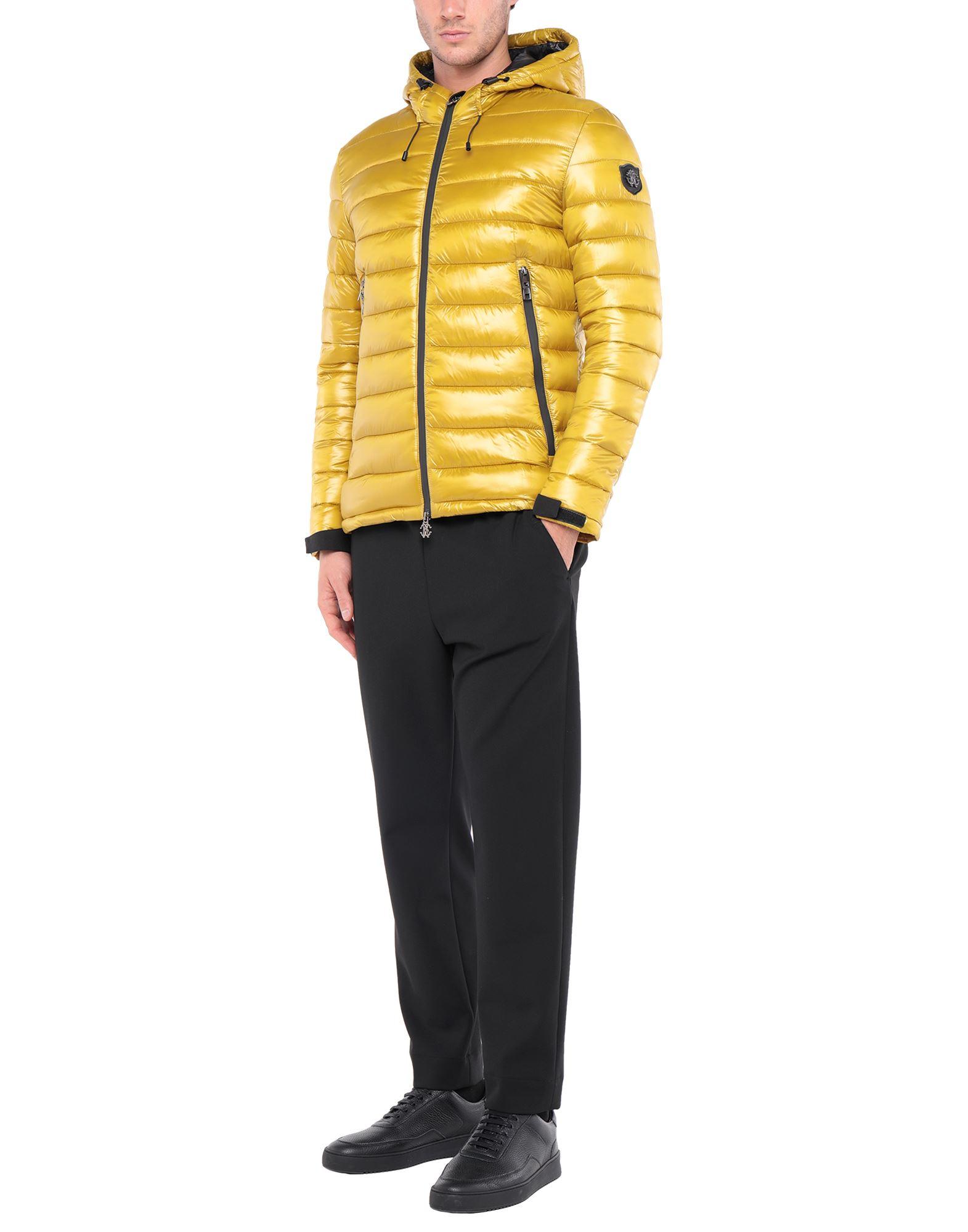 Roberto Cavalli Synthetic Down Jacket in Yellow for Men | Lyst