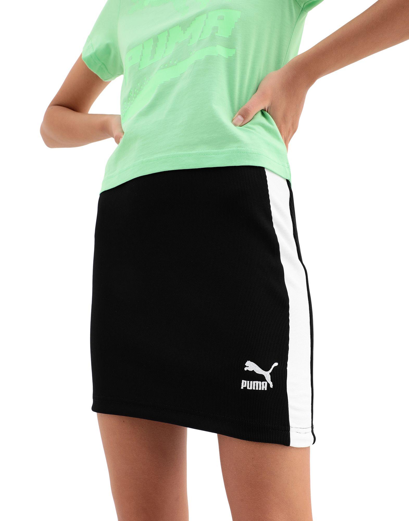 PUMA Synthetic Mini Skirt in Black - Lyst