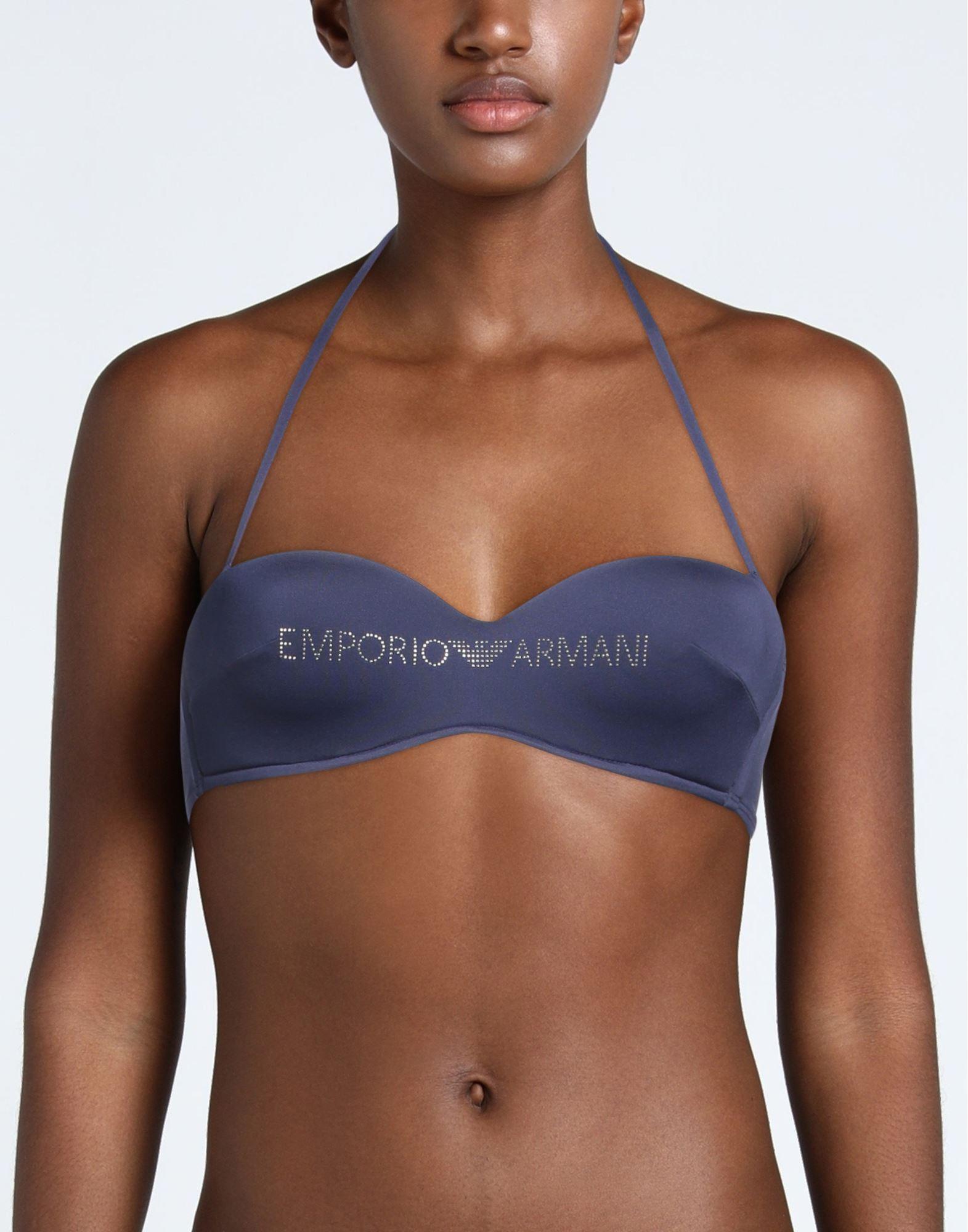 Emporio Armani Bikini Top in Blue Lyst UK