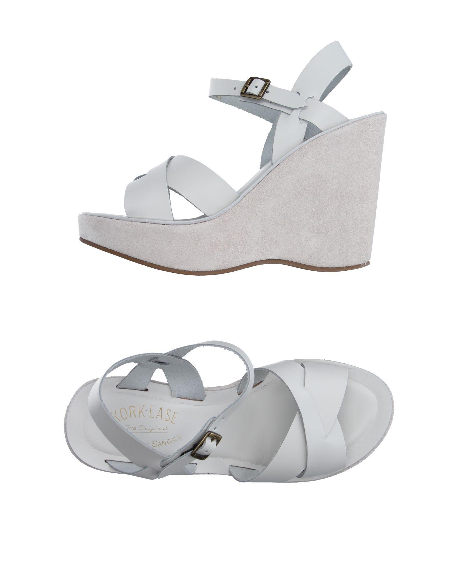 kork ease white sandals