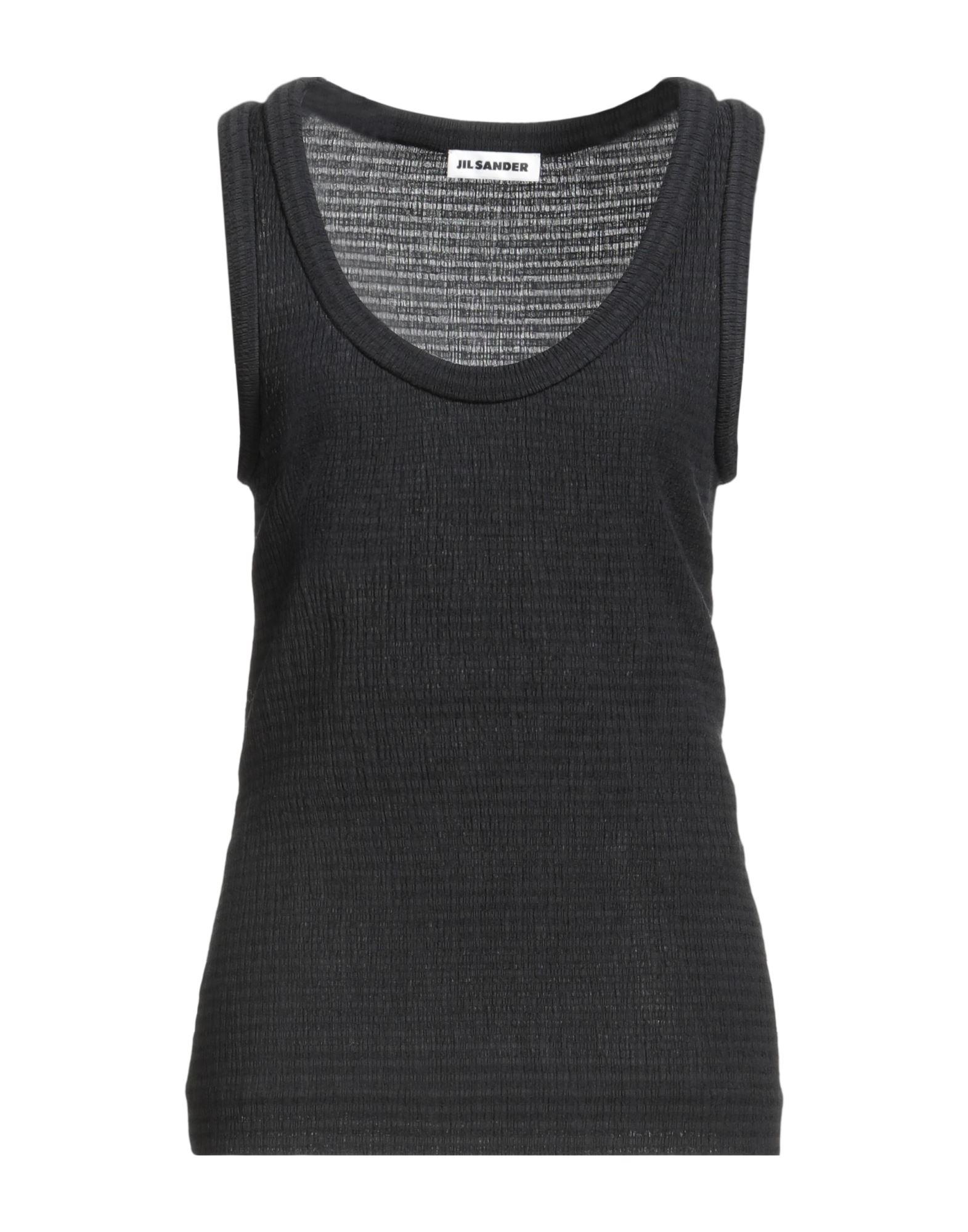 【送料&関税込】Jil Sander Ivory Polyester Sleeveless Down J Grey, beige and white layered cotton tank top Jil sander