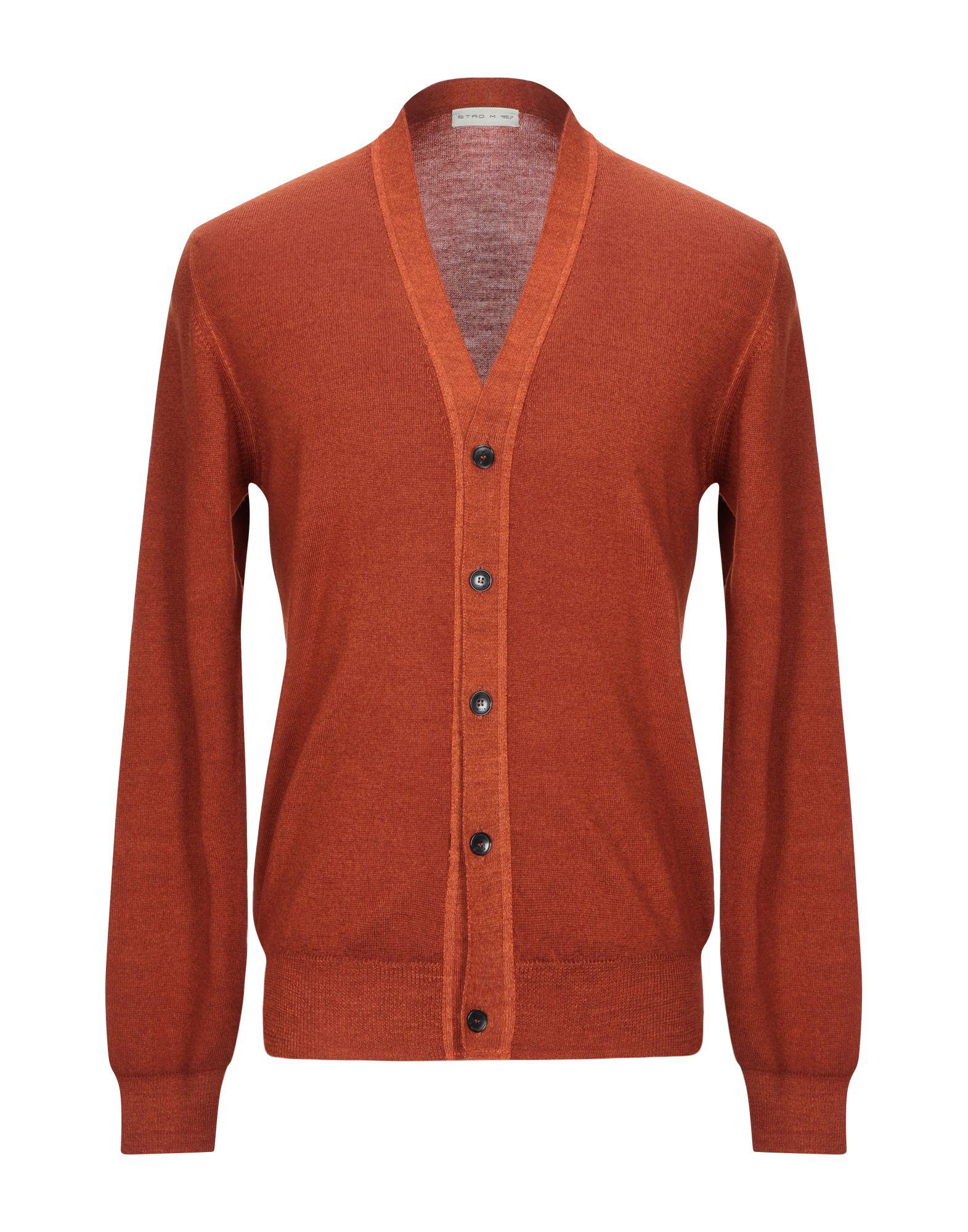 Etro Wool Cardigan  in Rust Red  for Men  Lyst