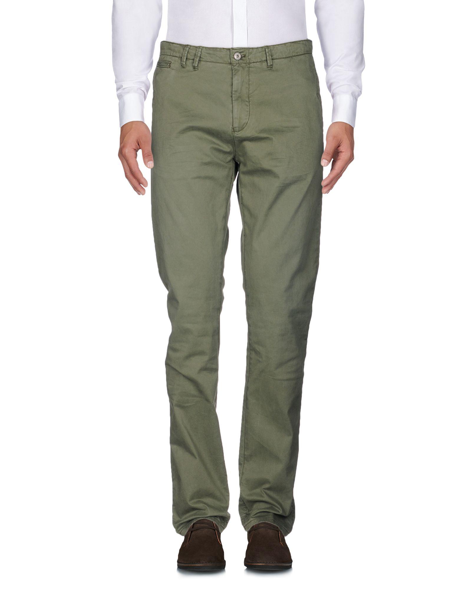 Scotch & Soda Leather Casual Pants in Military Green (Green) for Men - Lyst