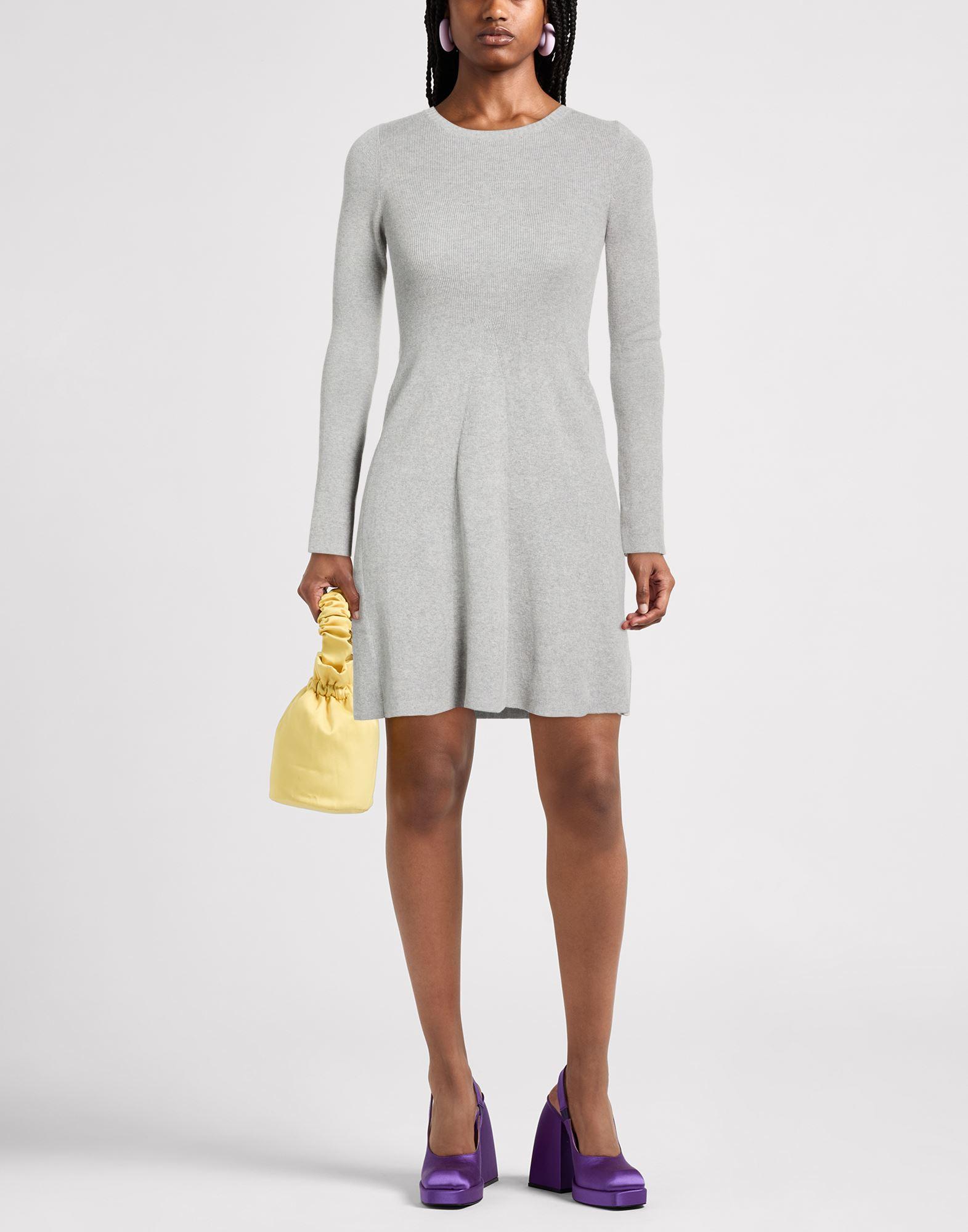 calvin klein sweater dress grey Calvin Klein Sweater Dress Women Small Gray Wool Blend Cable Knit A-Line