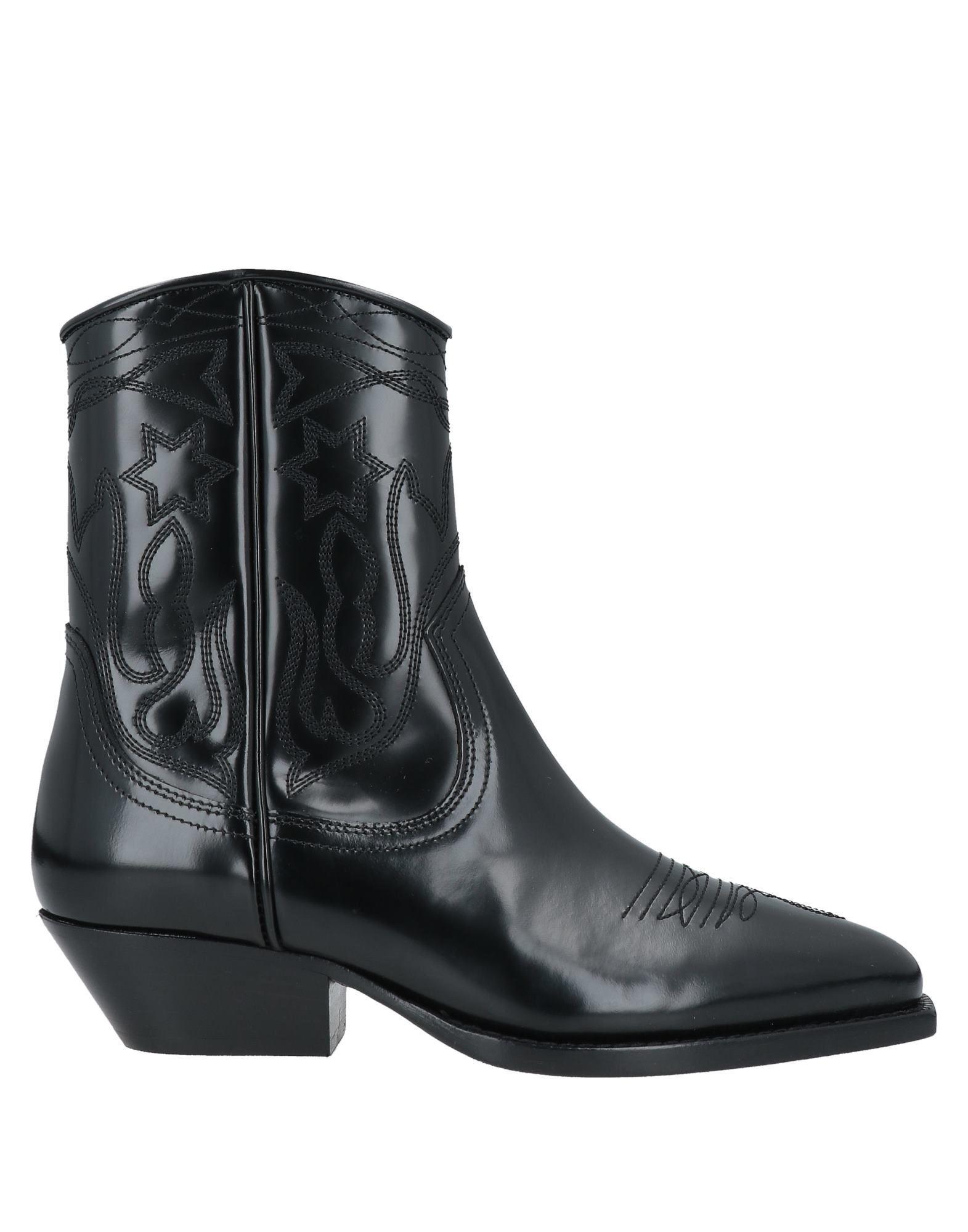 Sandro Leather Ankle Boots in Black - Lyst