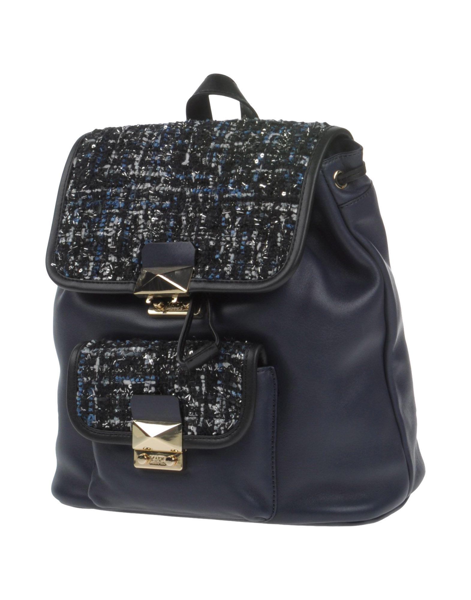 Karl Lagerfeld Leather Backpacks & Fanny Packs in Dark Blue (Blue) - Lyst