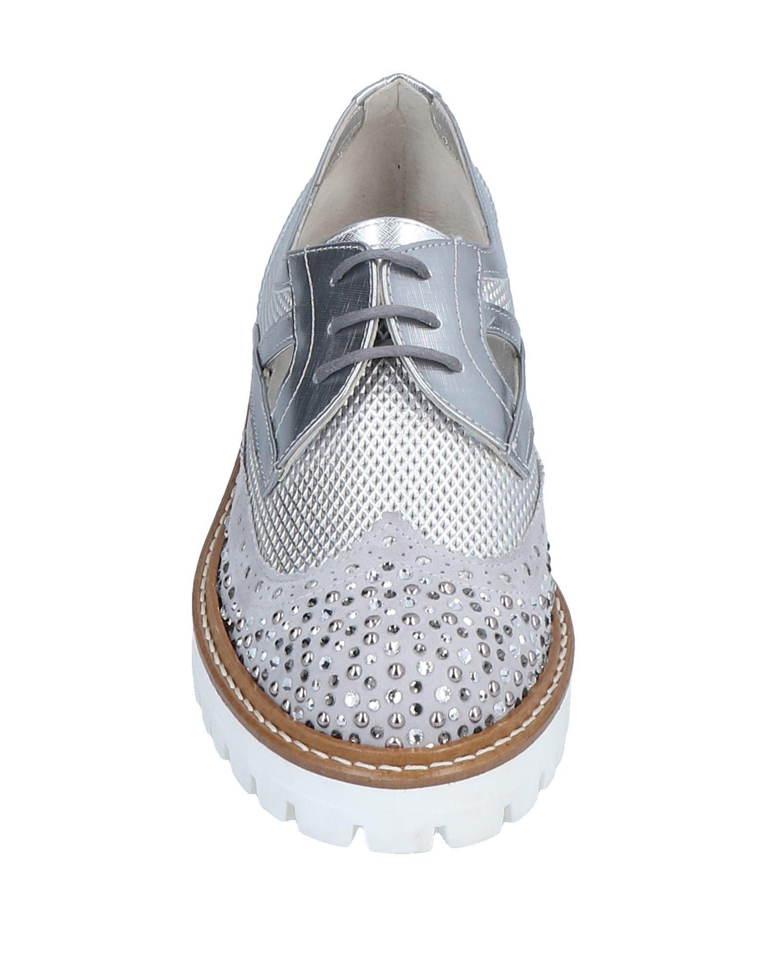 Loretta Pettinari Leather Lace-up Shoe in Silver (Metallic) - Lyst