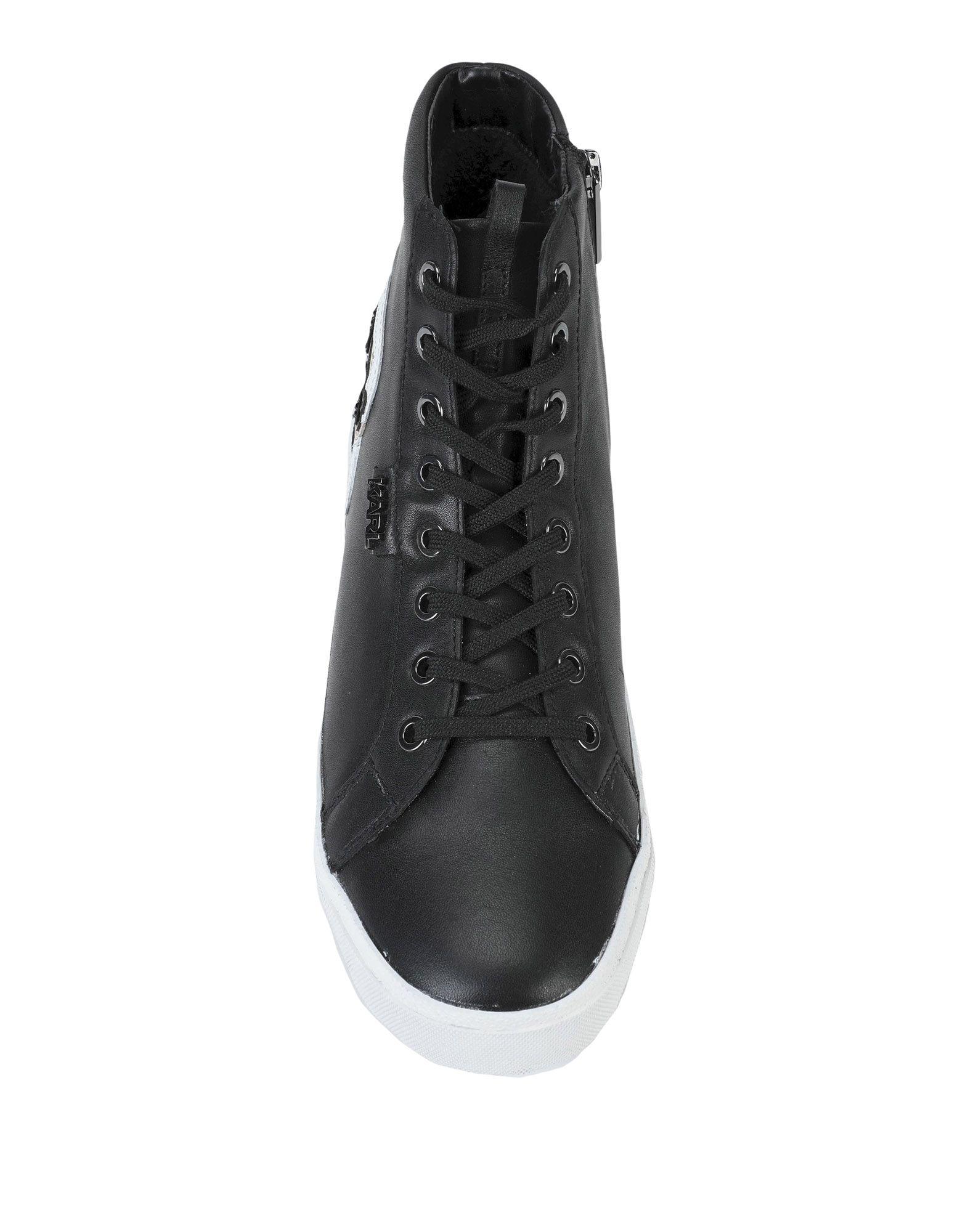 Karl Lagerfeld Leather High-tops & Sneakers in Black - Lyst