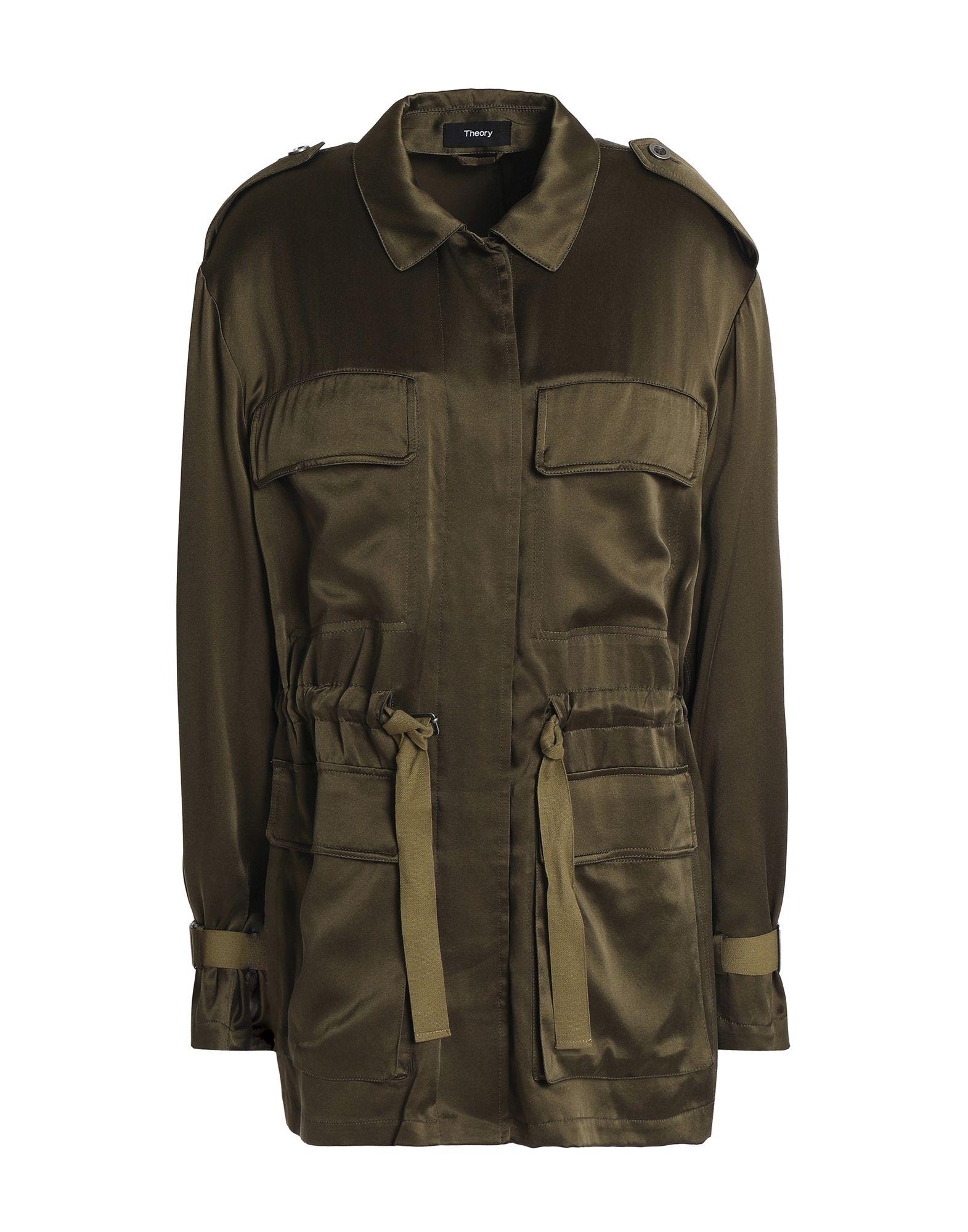 Theory Satin Jacket in Military Green (Green) - Lyst
