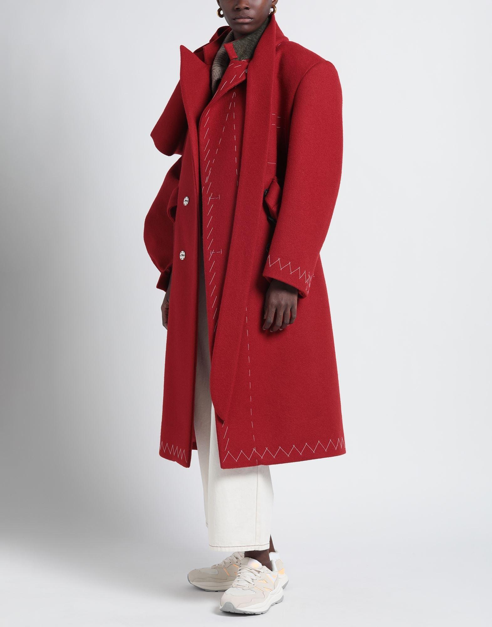 Maison Margiela Coat in Red | Lyst