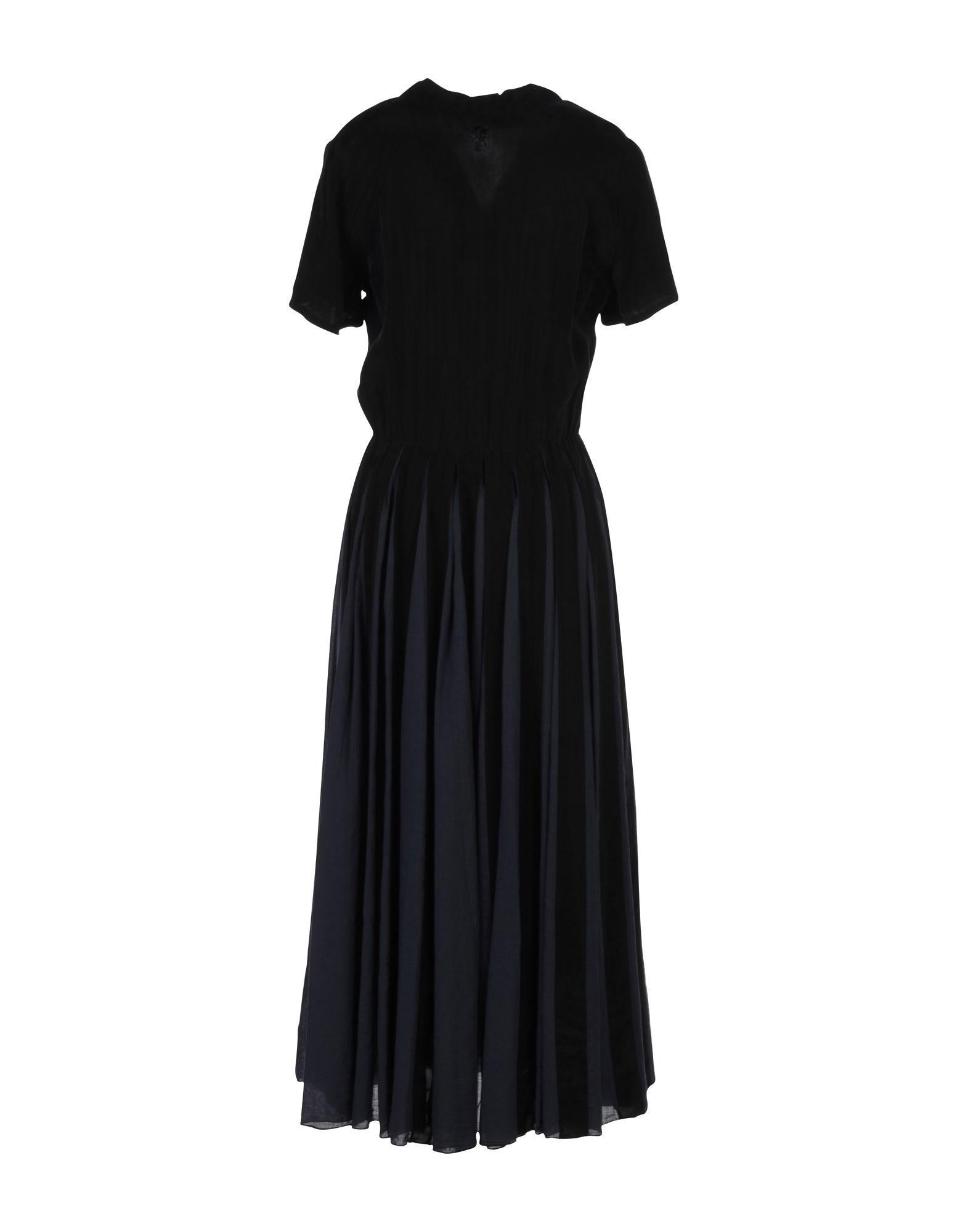 European Culture Cotton 3/4 Length Dress in Black - Lyst