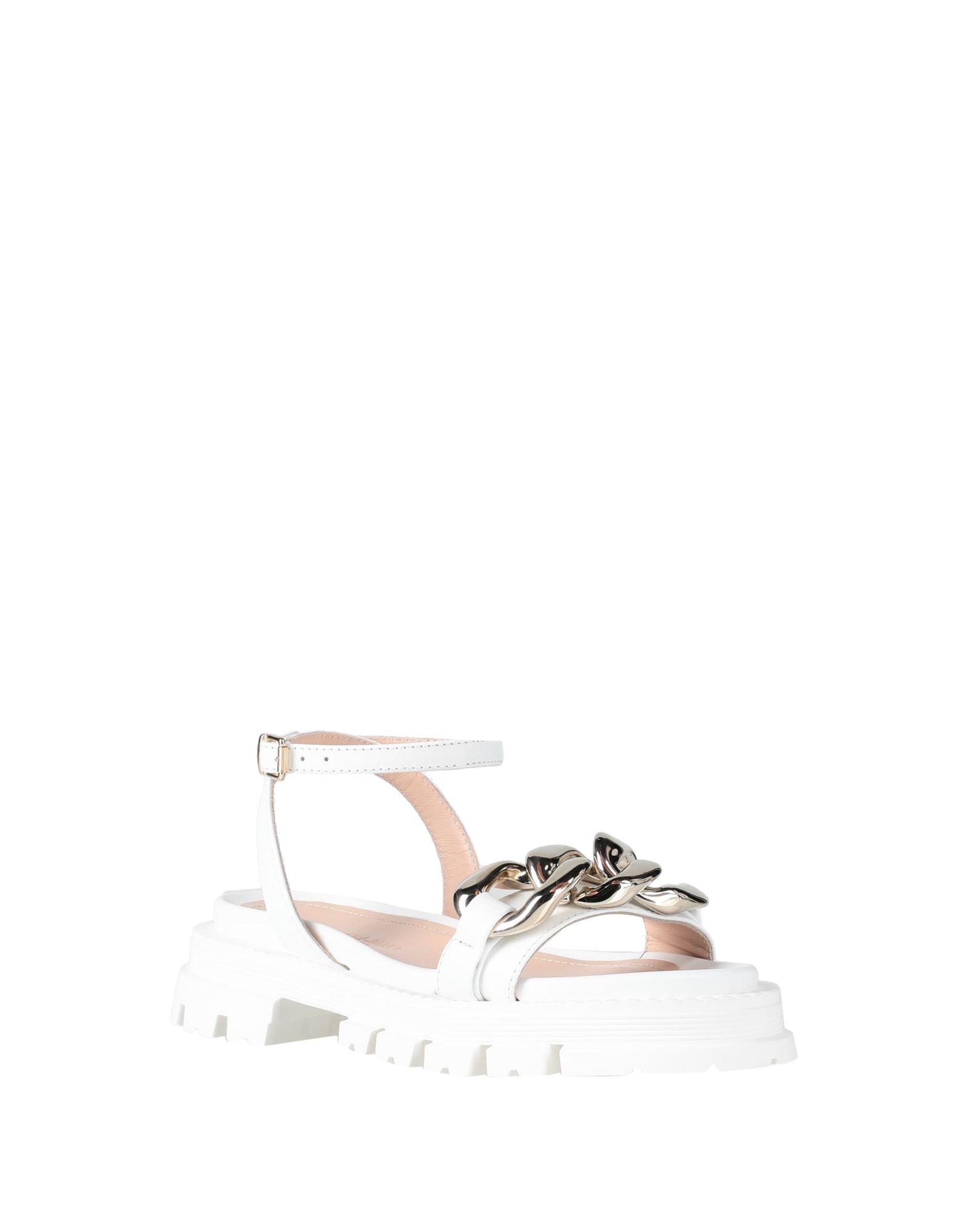 Janet & Janet Leather Sandals in White | Lyst