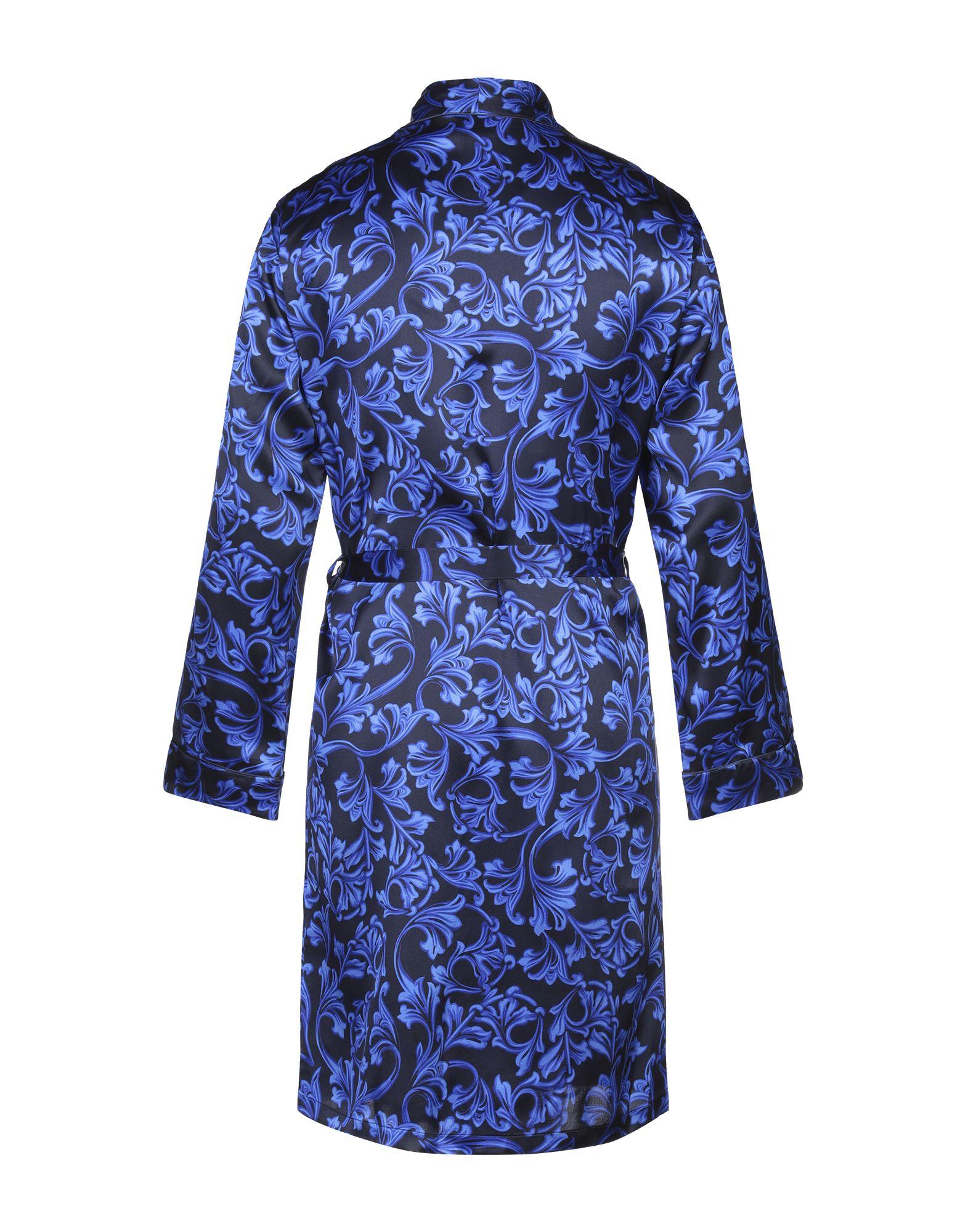 Versace Satin Robe in Dark Blue (Blue) for Men Lyst