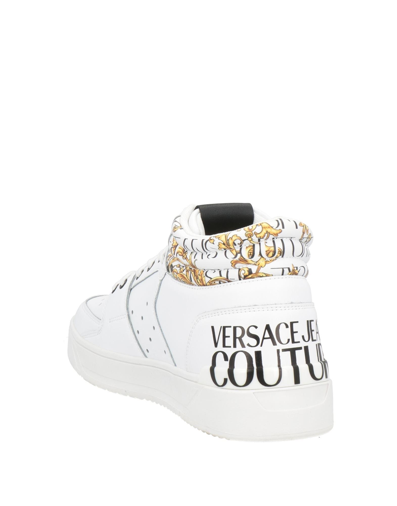 Versace high hotsell top sneakers white