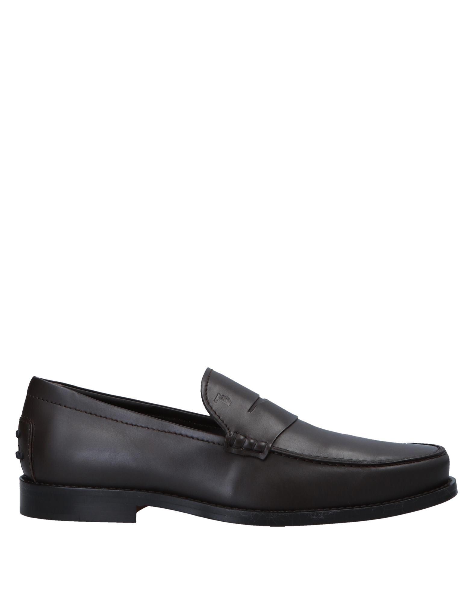 Tod's Leather Loafer in Dark Brown (Brown) for Men - Lyst