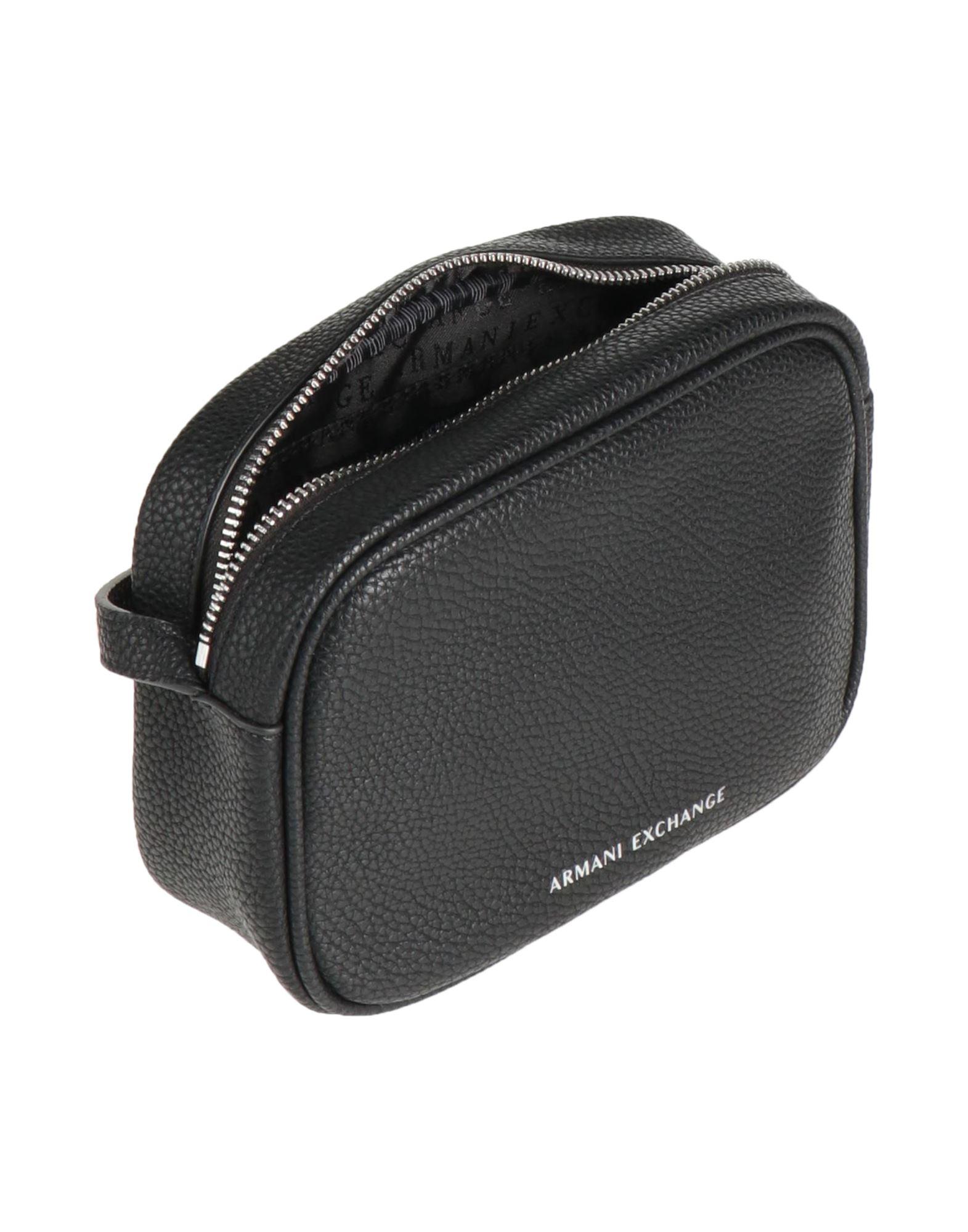 Armani Exchange Logo-patch Camera Crossbody Bag in Black