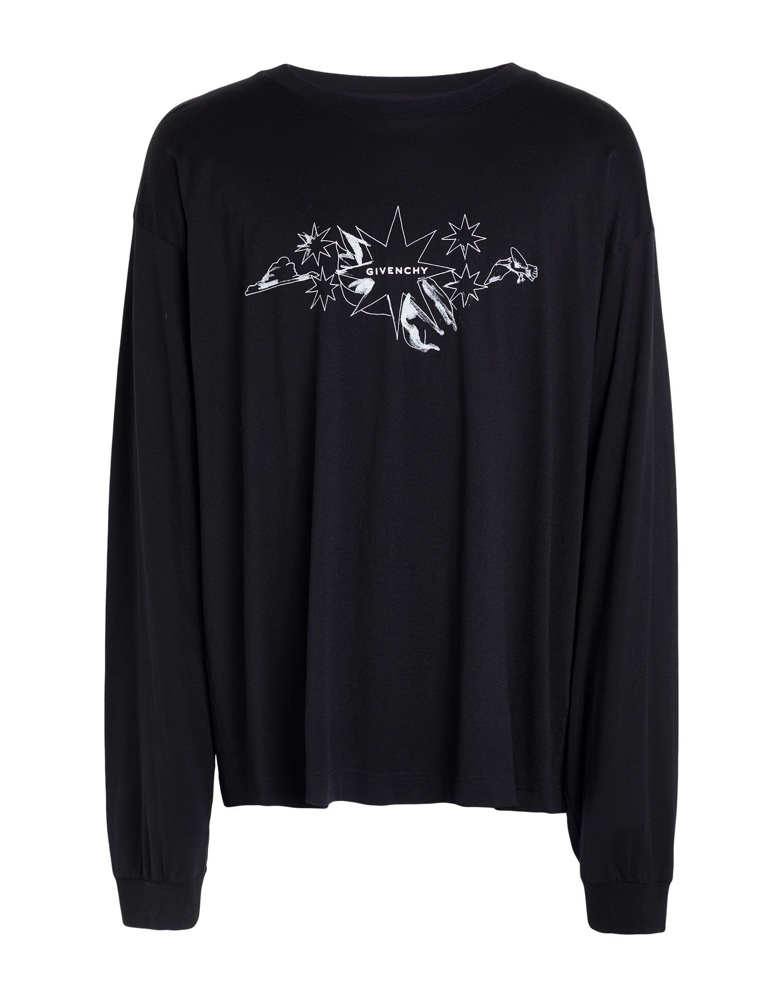 Tシャツ・カットソー GIVENCHY cotton long-sleeved t-shirt T-shirt in cotton with Trompe l'Œil Atelier print | Givenchy