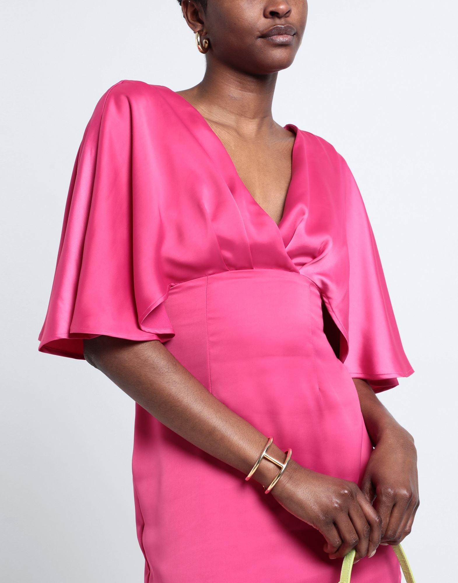 Vila Midi Dress in Pink | Lyst