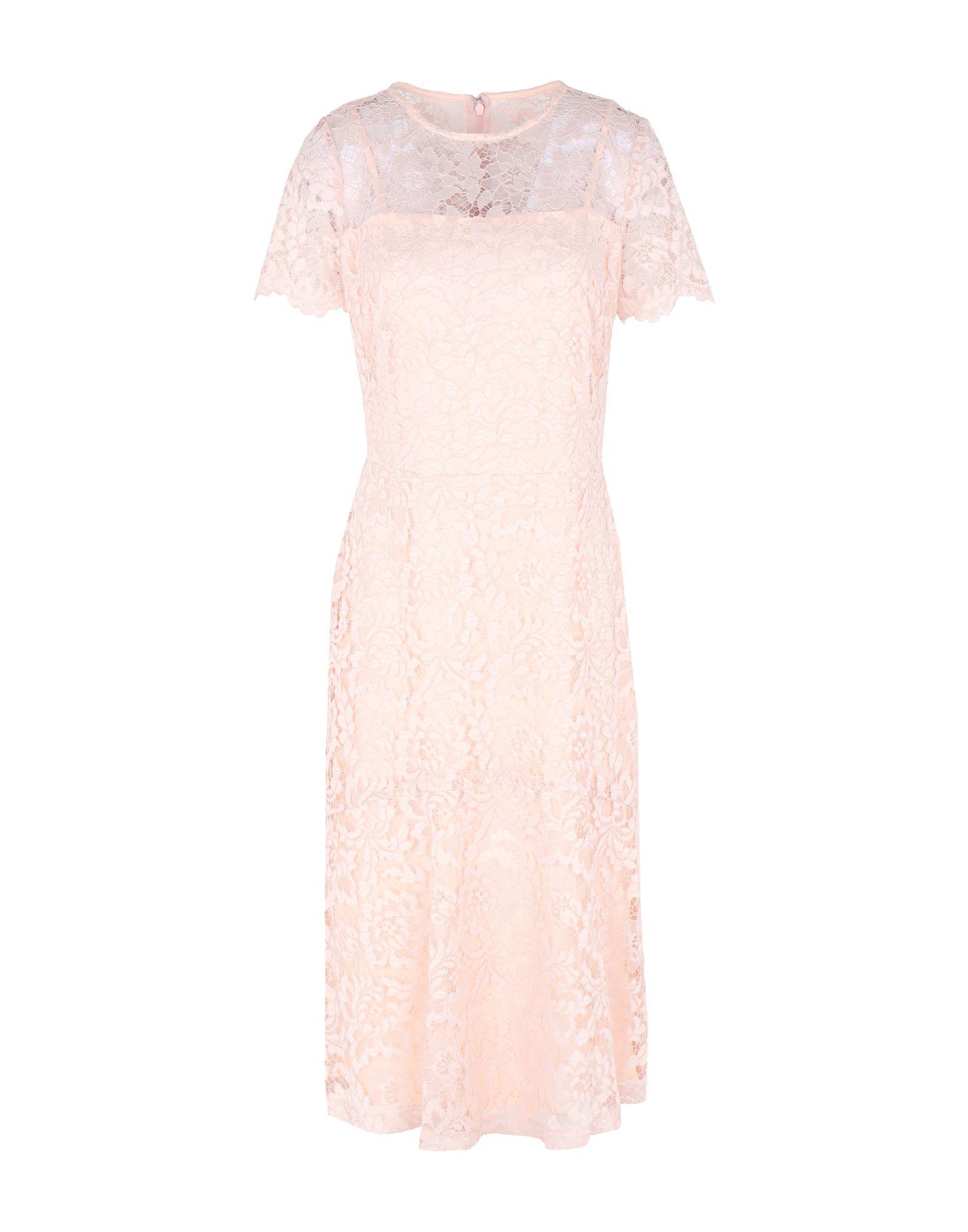 Lauren by Ralph Lauren Lace 3/4 Length Dress in Light Pink (Pink) - Lyst