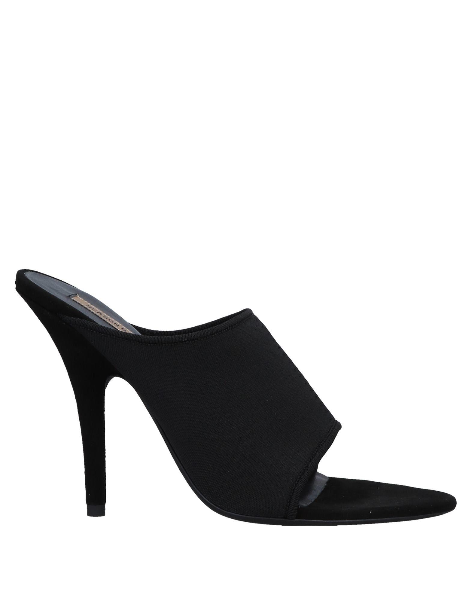Yeezy Leather Sandals in Black - Lyst