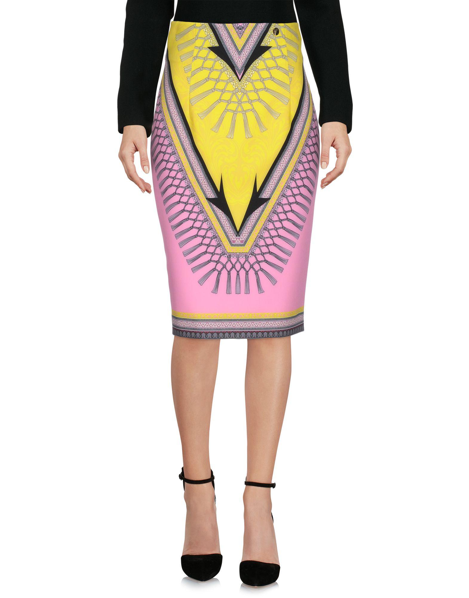 Versace Synthetic Knee Length Skirt in Pink Lyst