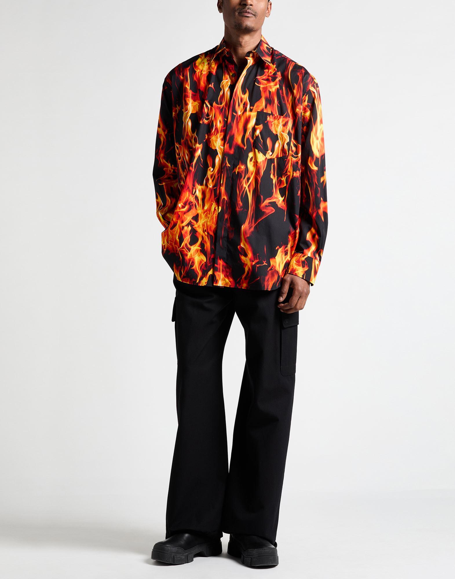 Tシャツ・カットソー VETEMENTS 'Black & Orange Fire' shirt Orange Vetements Clothing for Men | Lyst