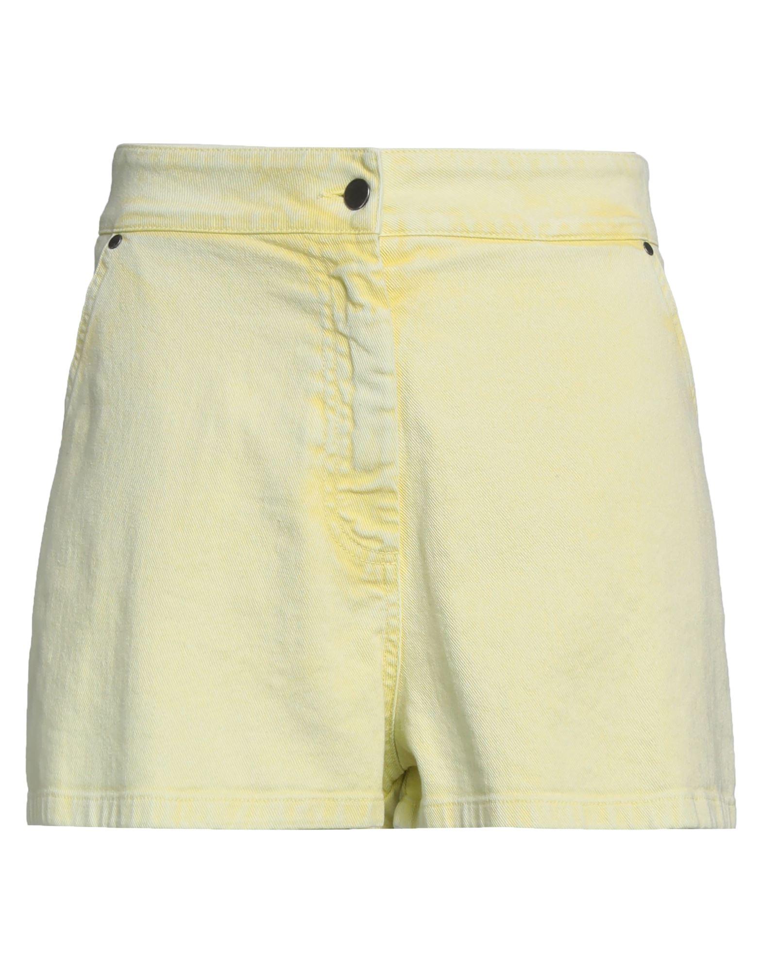 Soallure Denim Shorts in Yellow | Lyst UK
