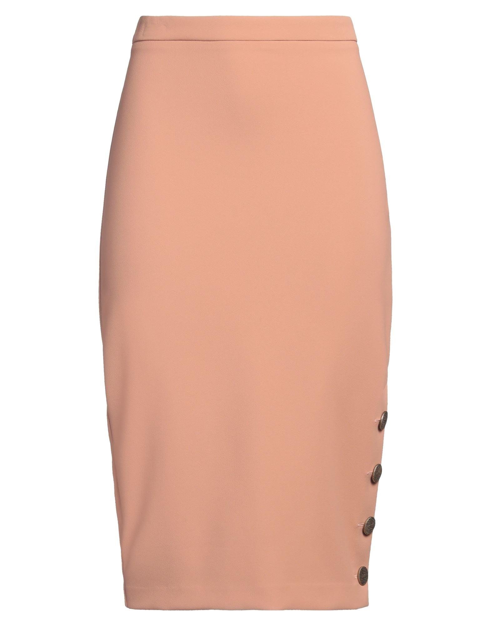 ワンピース ELISABETTA FRANCHI Women Mid Skirts ABR2252E2 DC6 Orange Elisabetta Franchi Midi Skirt in Orange | Lyst