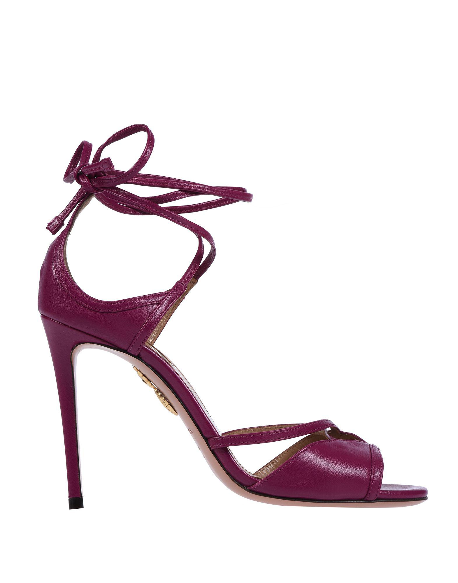 Aquazzura Leather Sandals in Purple - Lyst