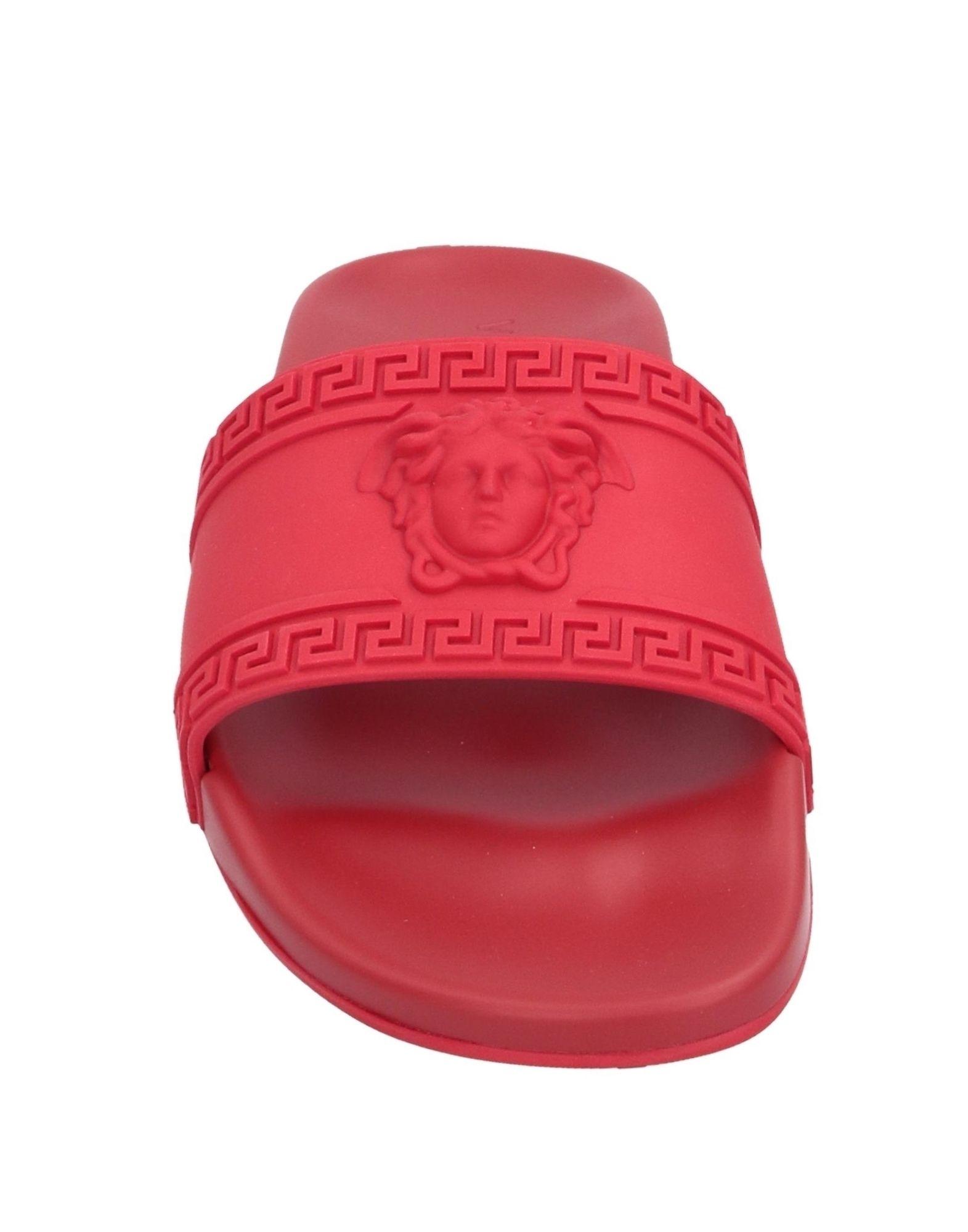 Versace Medusa-Head PVC Slides in Red for Men - Lyst