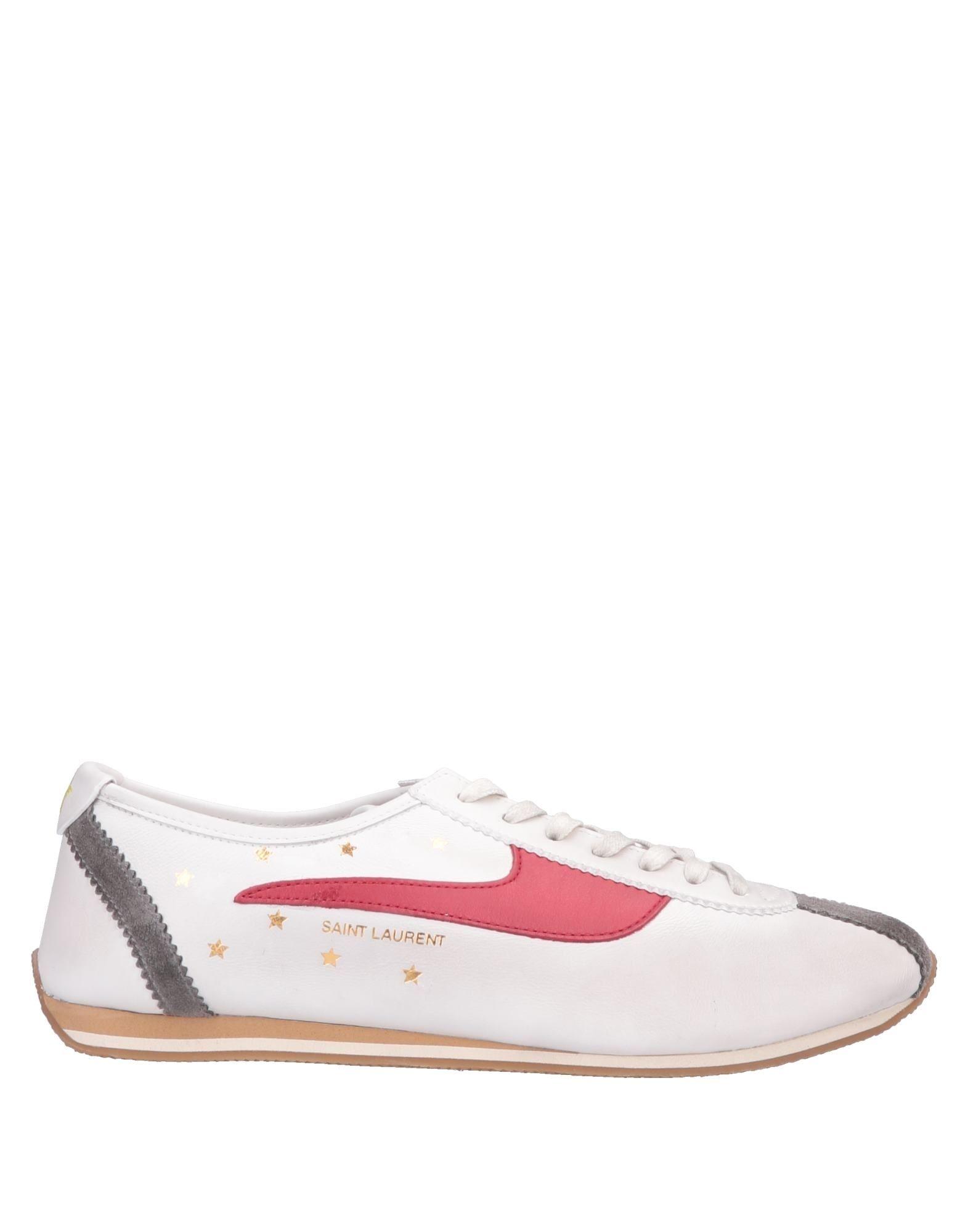 saint laurent all white sneakers