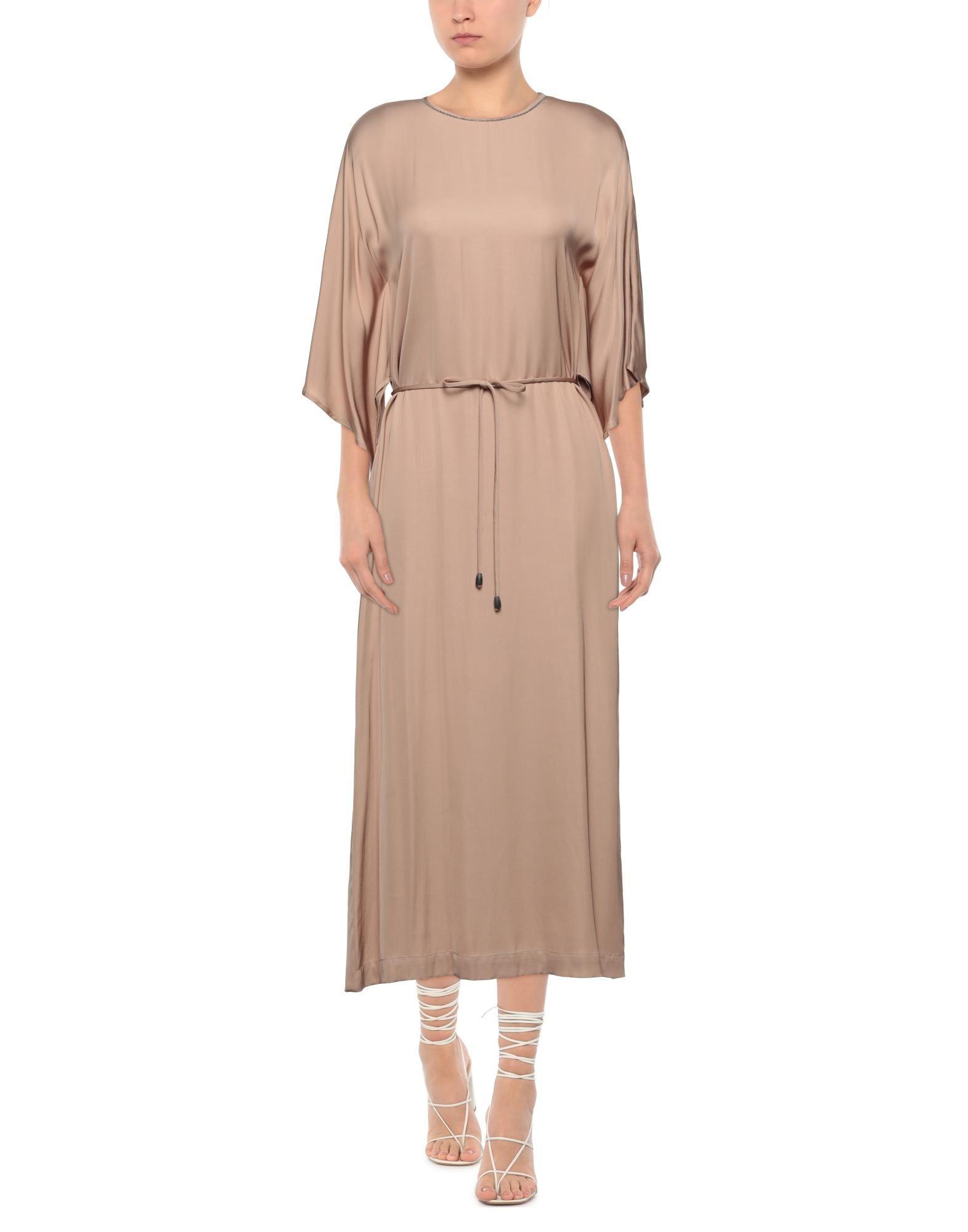 Peserico Wool Midi Dress in Brown Womens Dresses Peserico Dresses 