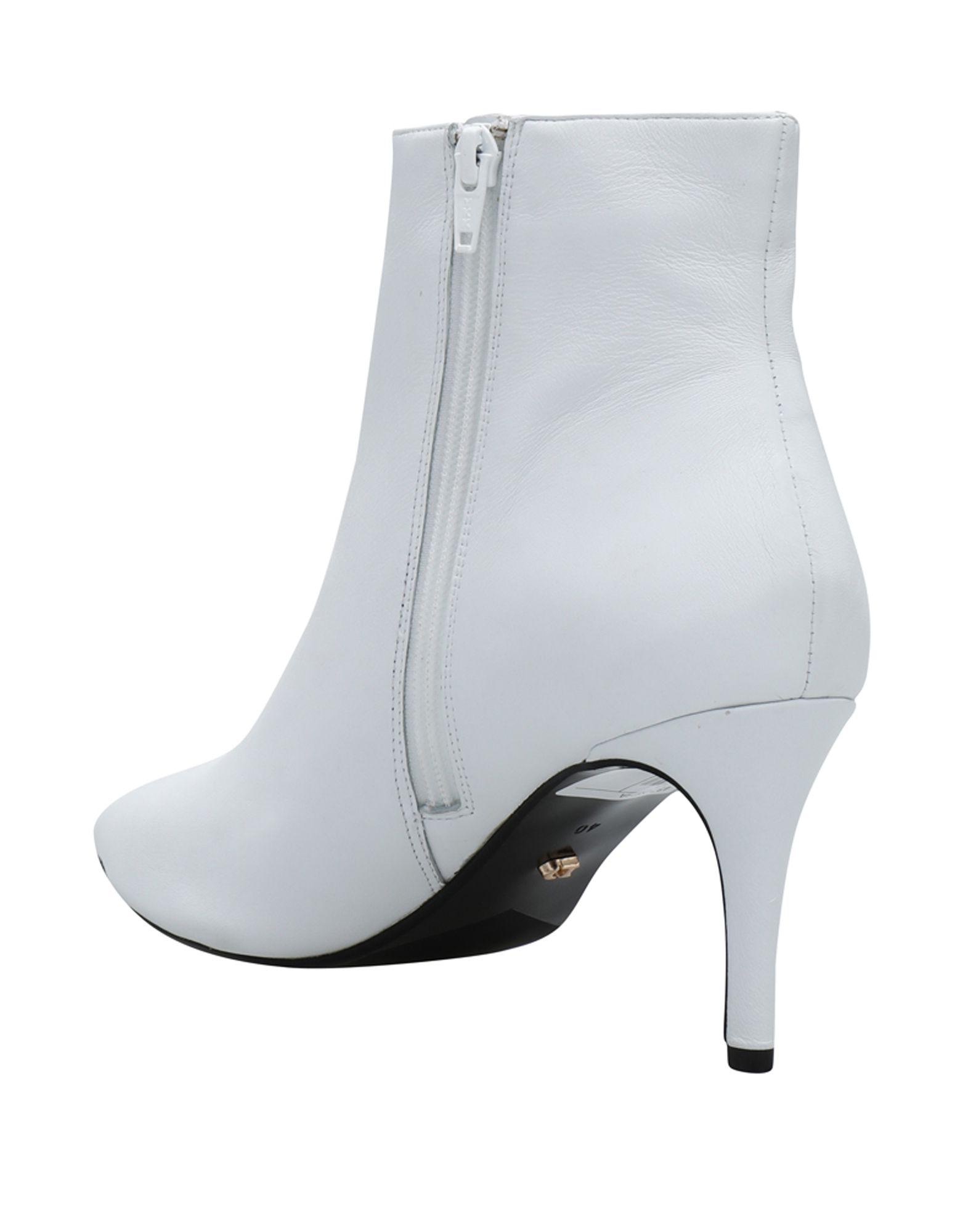 Dune Leather Ankle Boots in White - Lyst