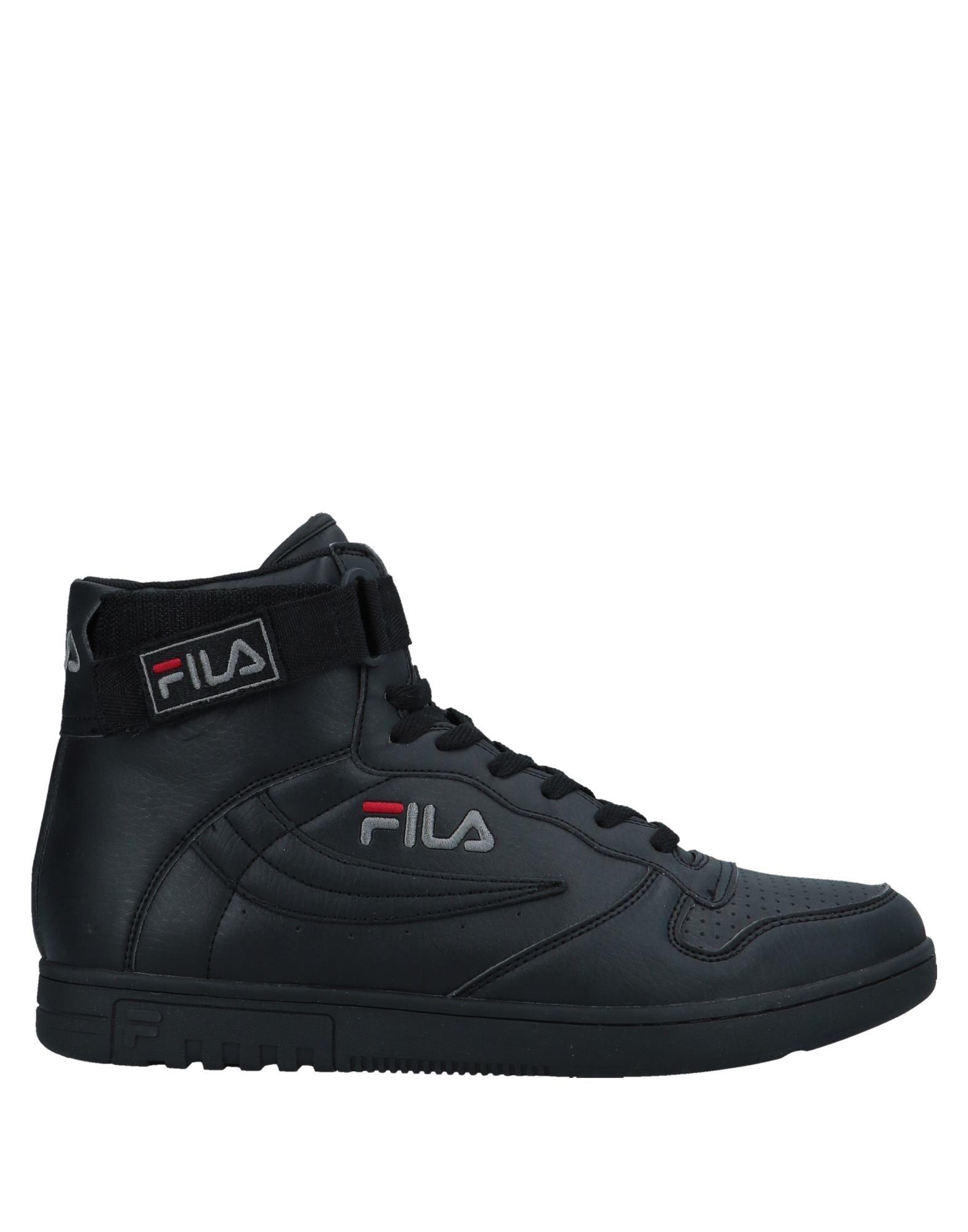 all black fila high tops