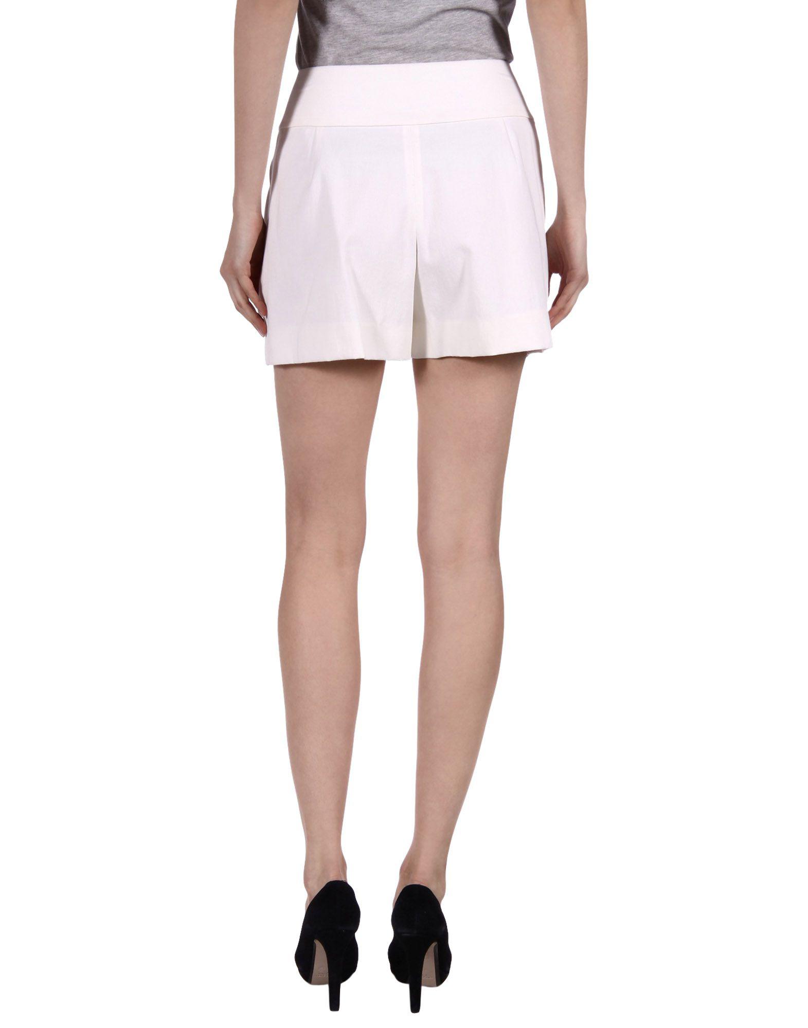 Chloé Cotton Shorts in Ivory (Pink) - Lyst