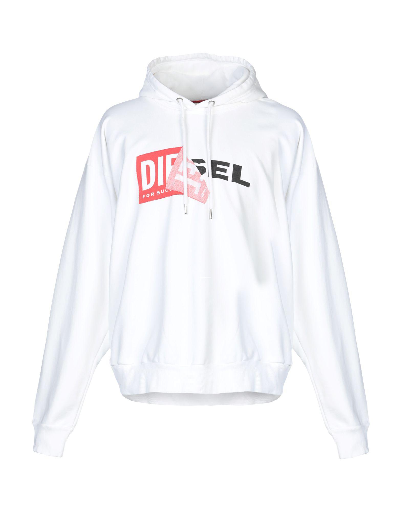 DIESEL Fleece Sweatshirt in White for Men - Lyst