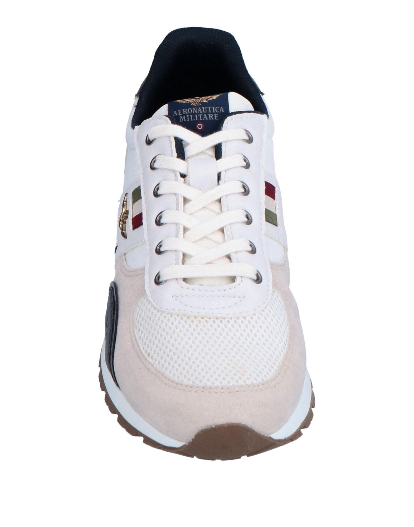 Aeronautica Militare Leather Sneakers in Ivory (White) | Lyst