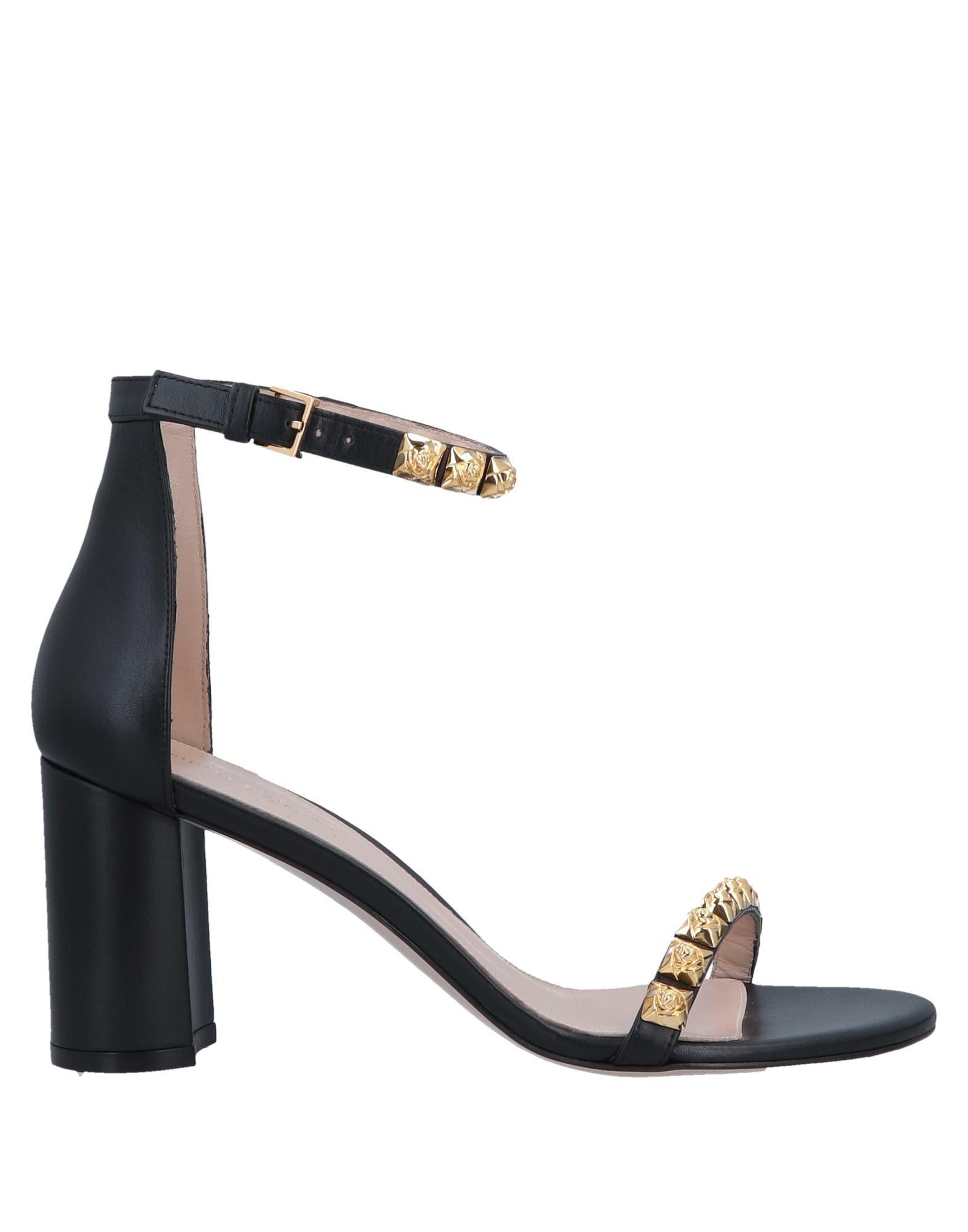 stuart weitzman black flat sandals