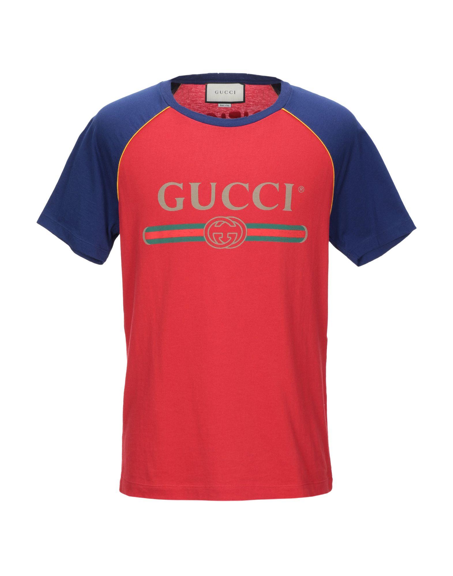 Gucci Cotton T-shirt in Red Pattern (Red) for Men - Lyst