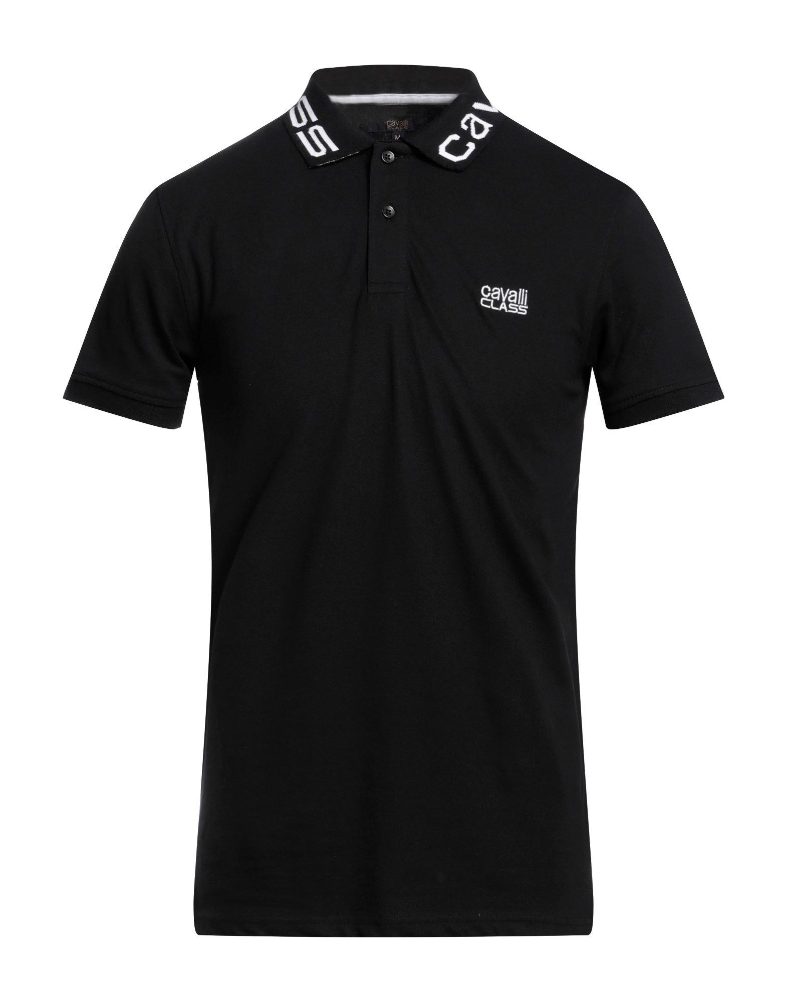 Class Roberto Cavalli Polo Shirt in Black for Men | Lyst
