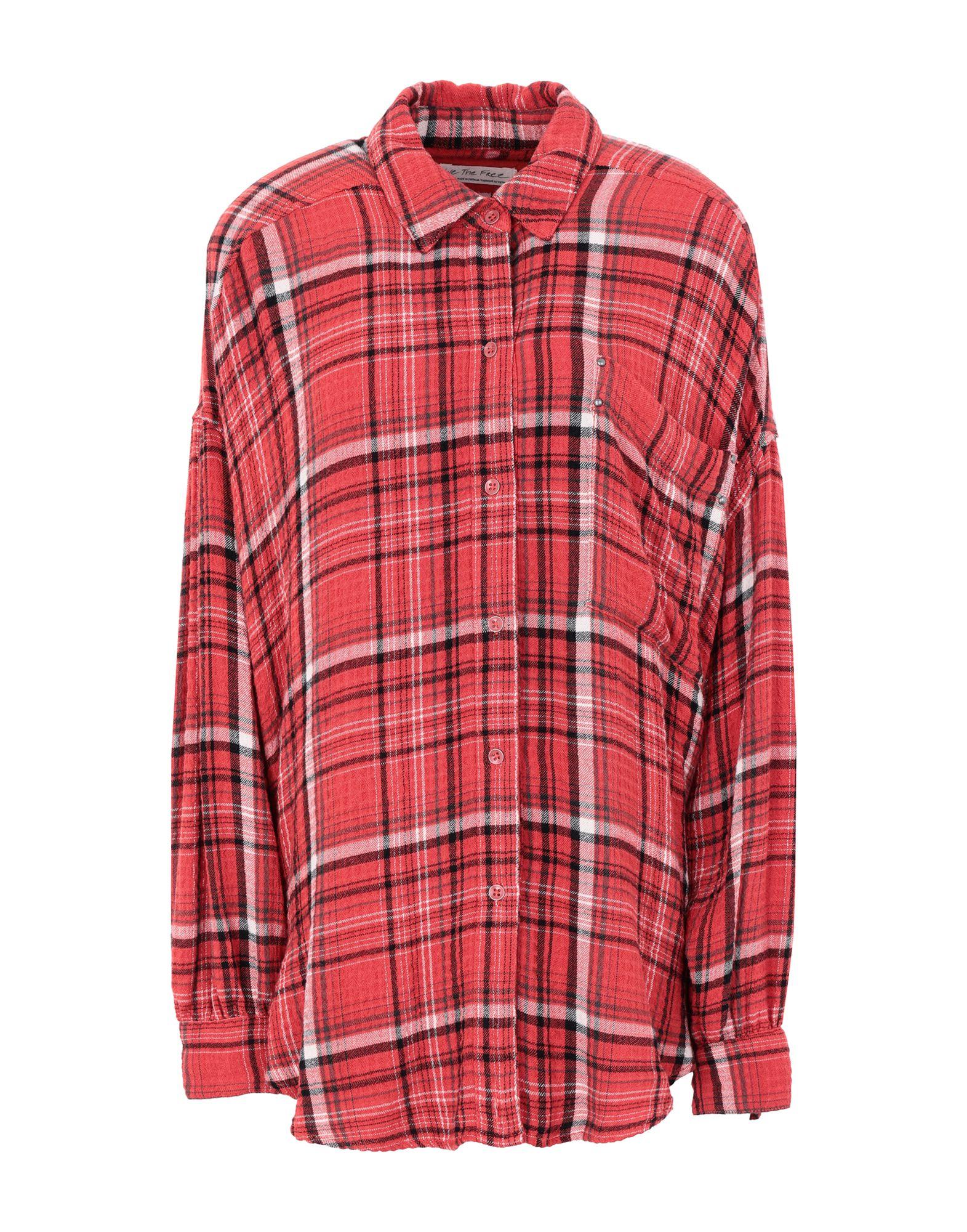 free people red shirt