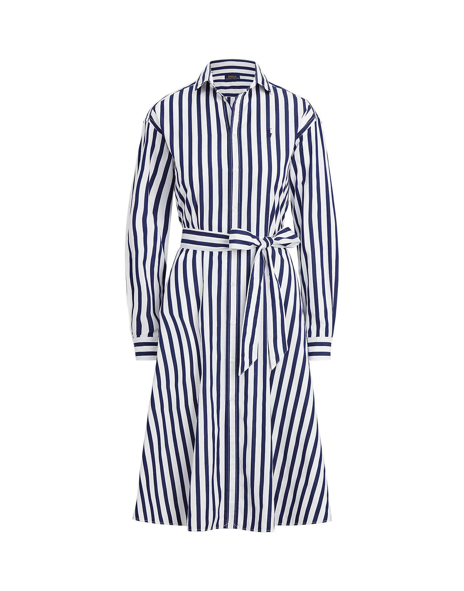 ralph lauren blue white dress