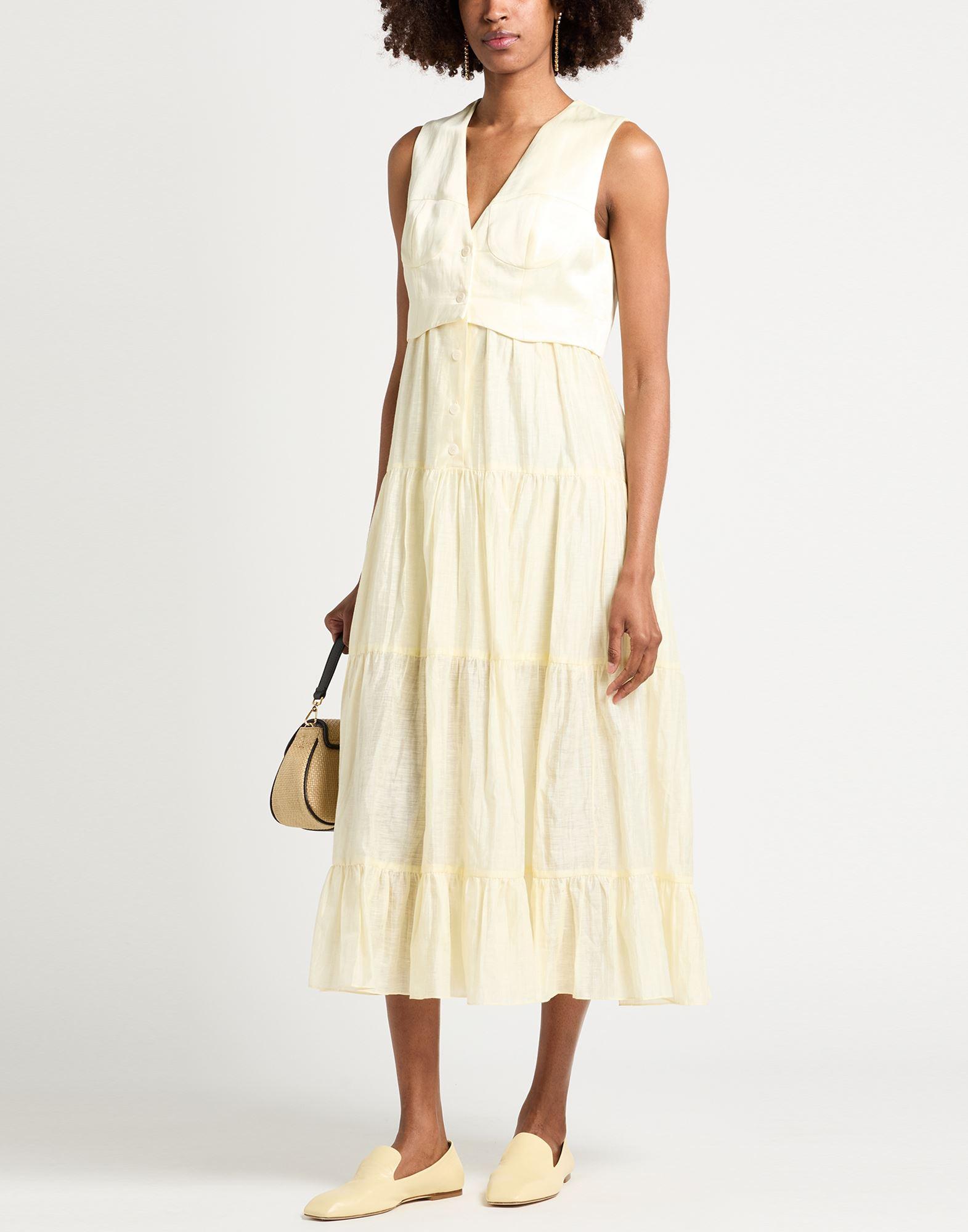 sachin and babi light blue dress Sandro Solena Midi Dress in White