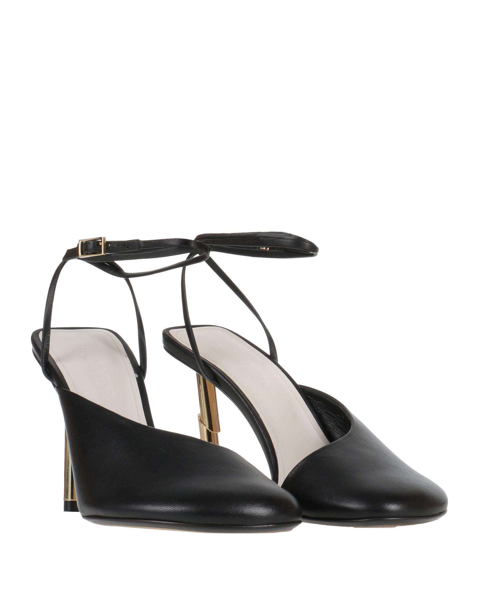 Lanvin black soft hotsell leather block heel pum