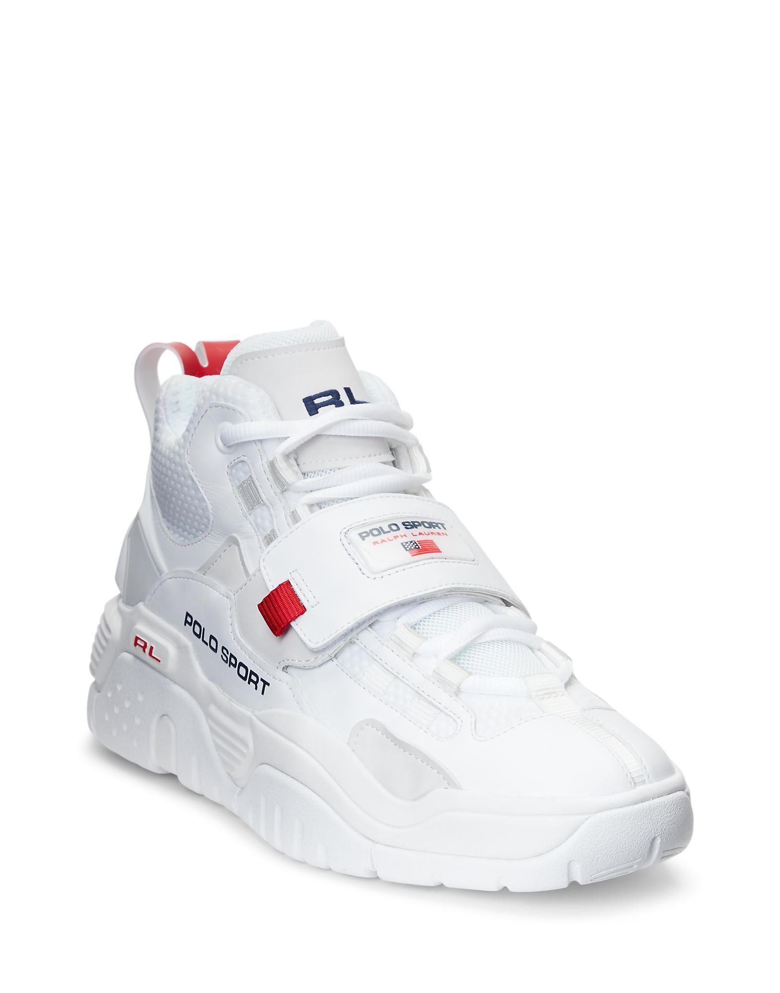 Polo Ralph Lauren Ps100 High-top Trainer in White for Men | Lyst