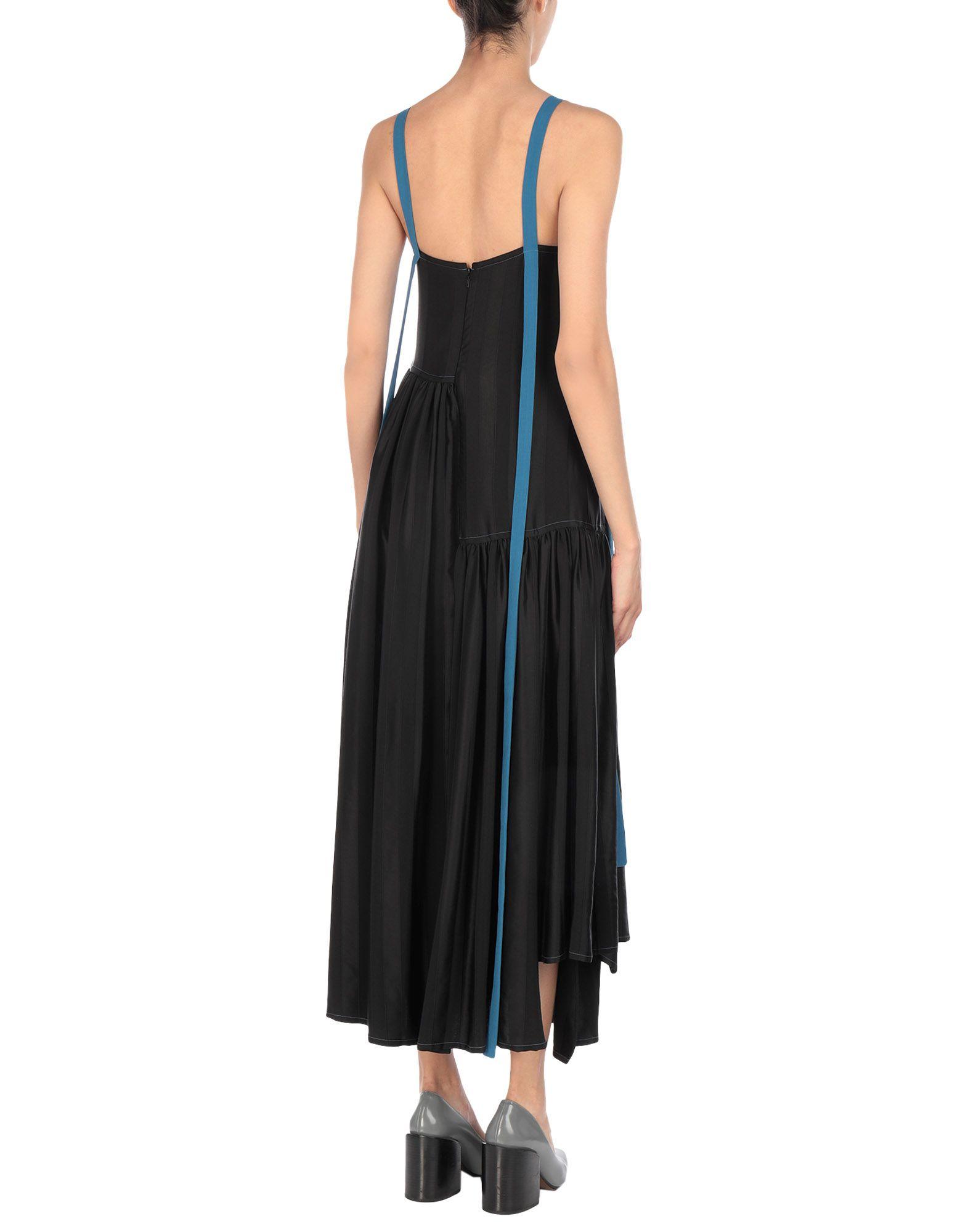 Loewe Satin Long Dress in Black - Lyst